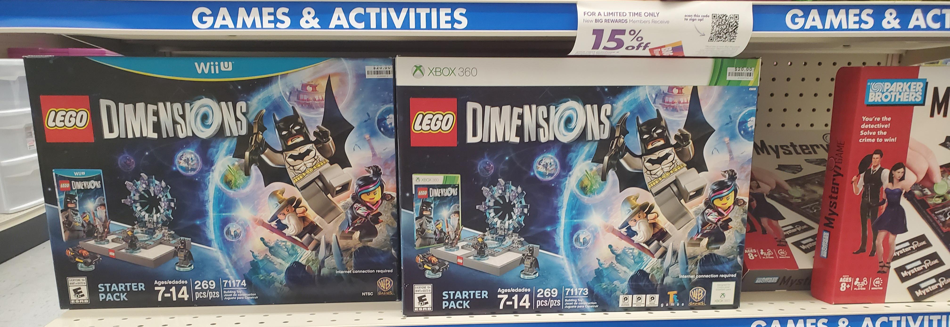 [Big Lots USA] Lego Dimensions Starter Kit/Pack 20 about 80 off YMMV