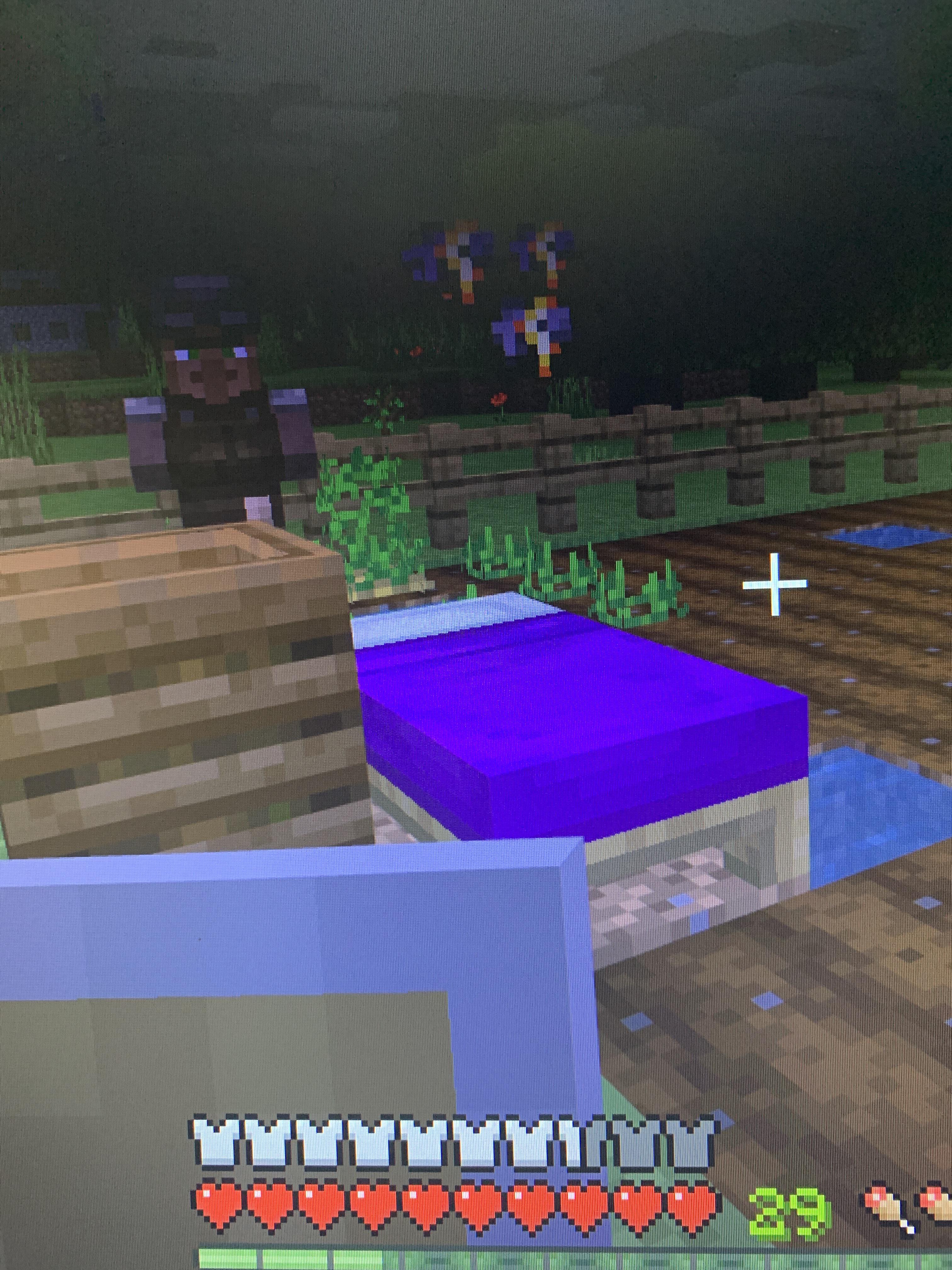 villager keeps making these symbols over bed and won’t sleep, and won’t