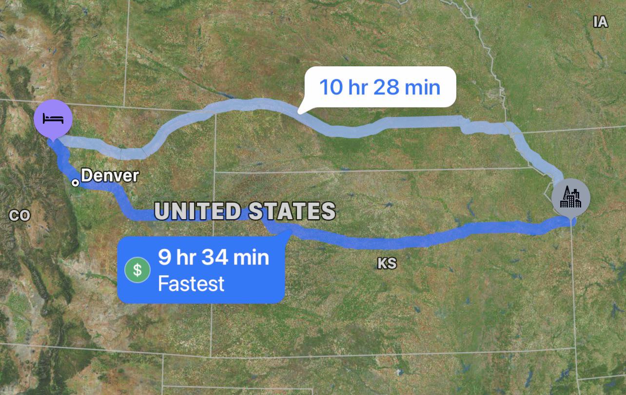 Which route from Kansas City to Estes Park, CO? r/roadtrip