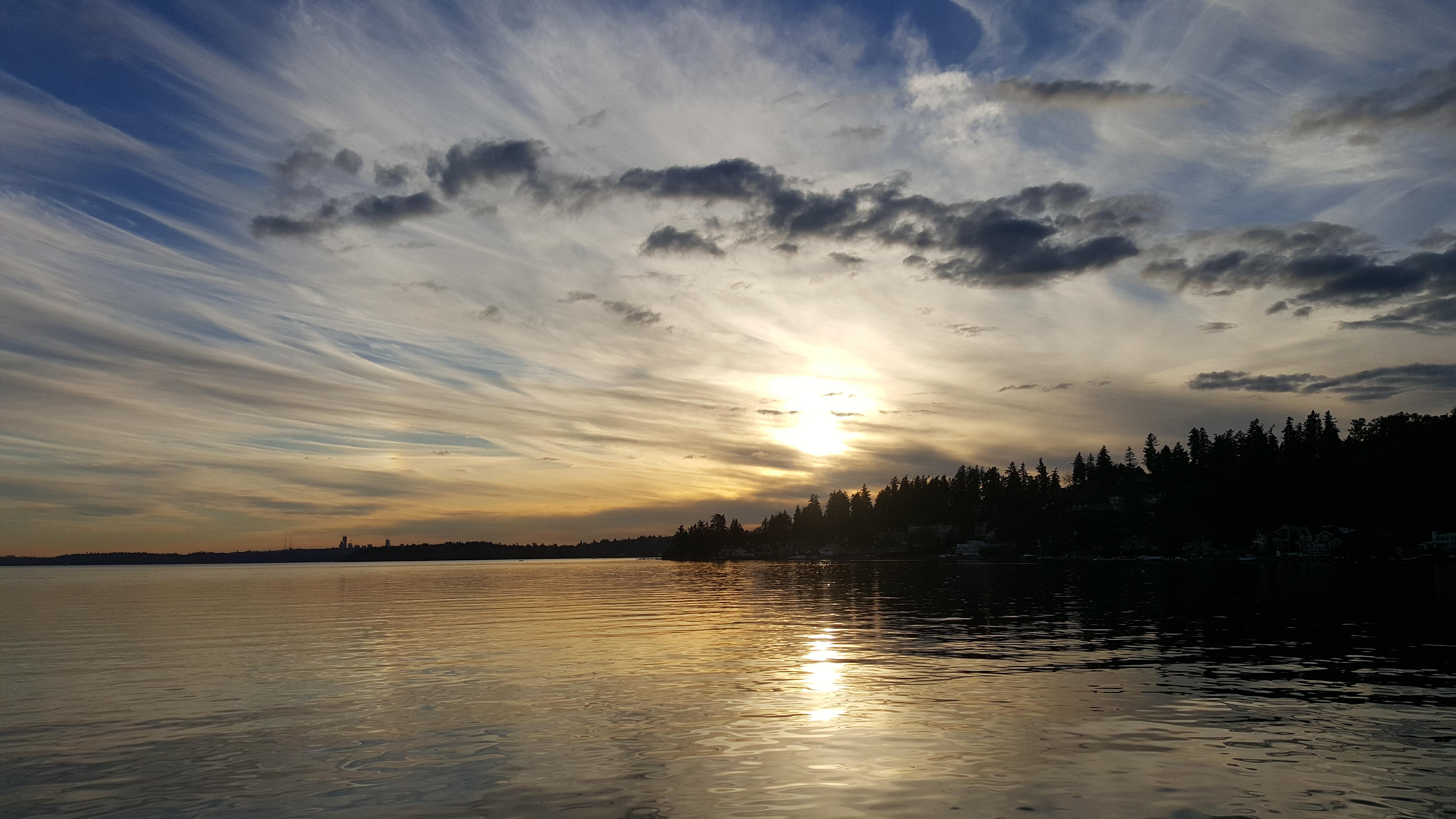 Sunset at Juanita Beach. Kirkland, Washington. USA. r/pics