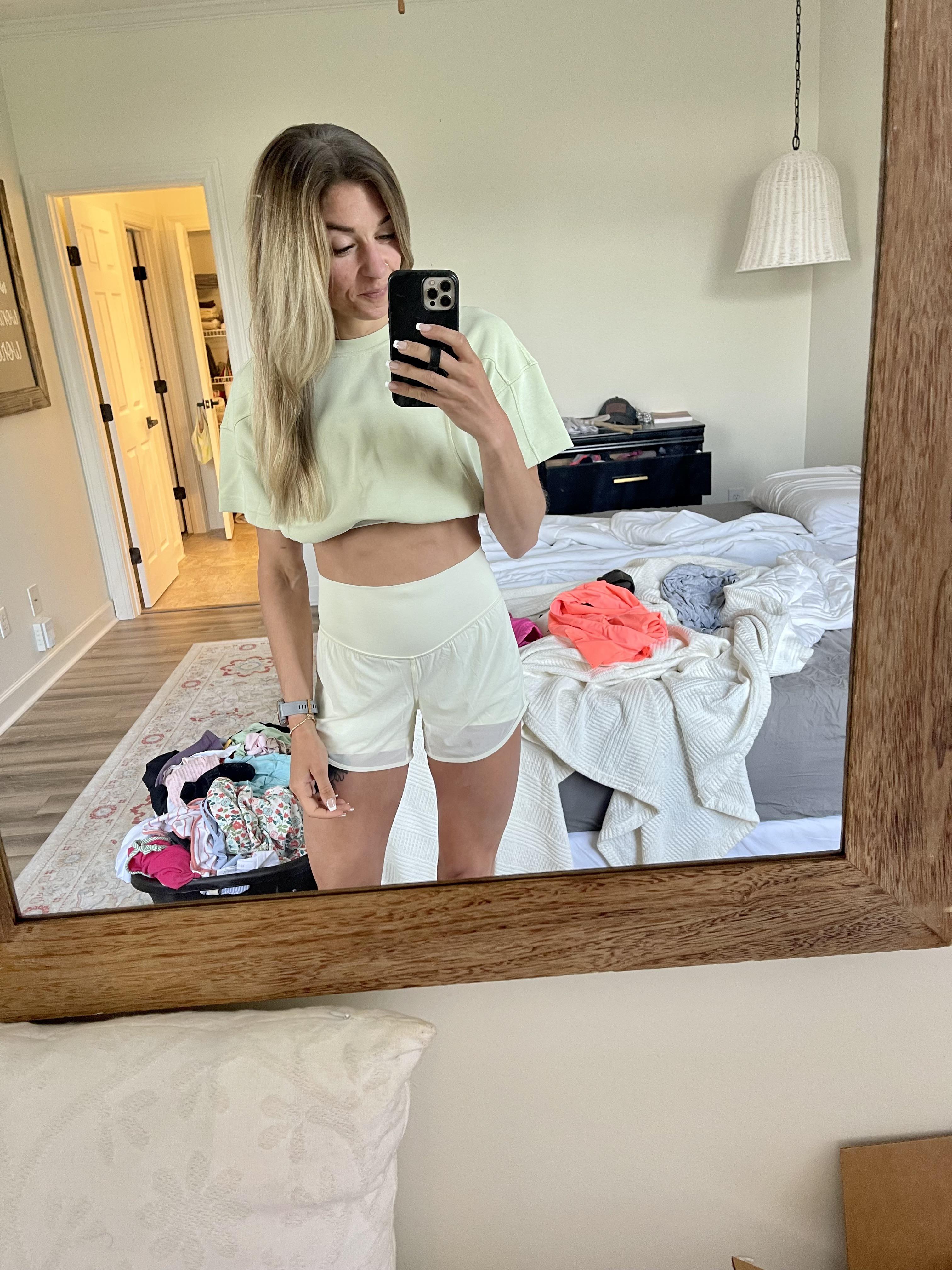Softstreme Gathered Tshirt & Nulu/Mesh HR Short! r/lululemon