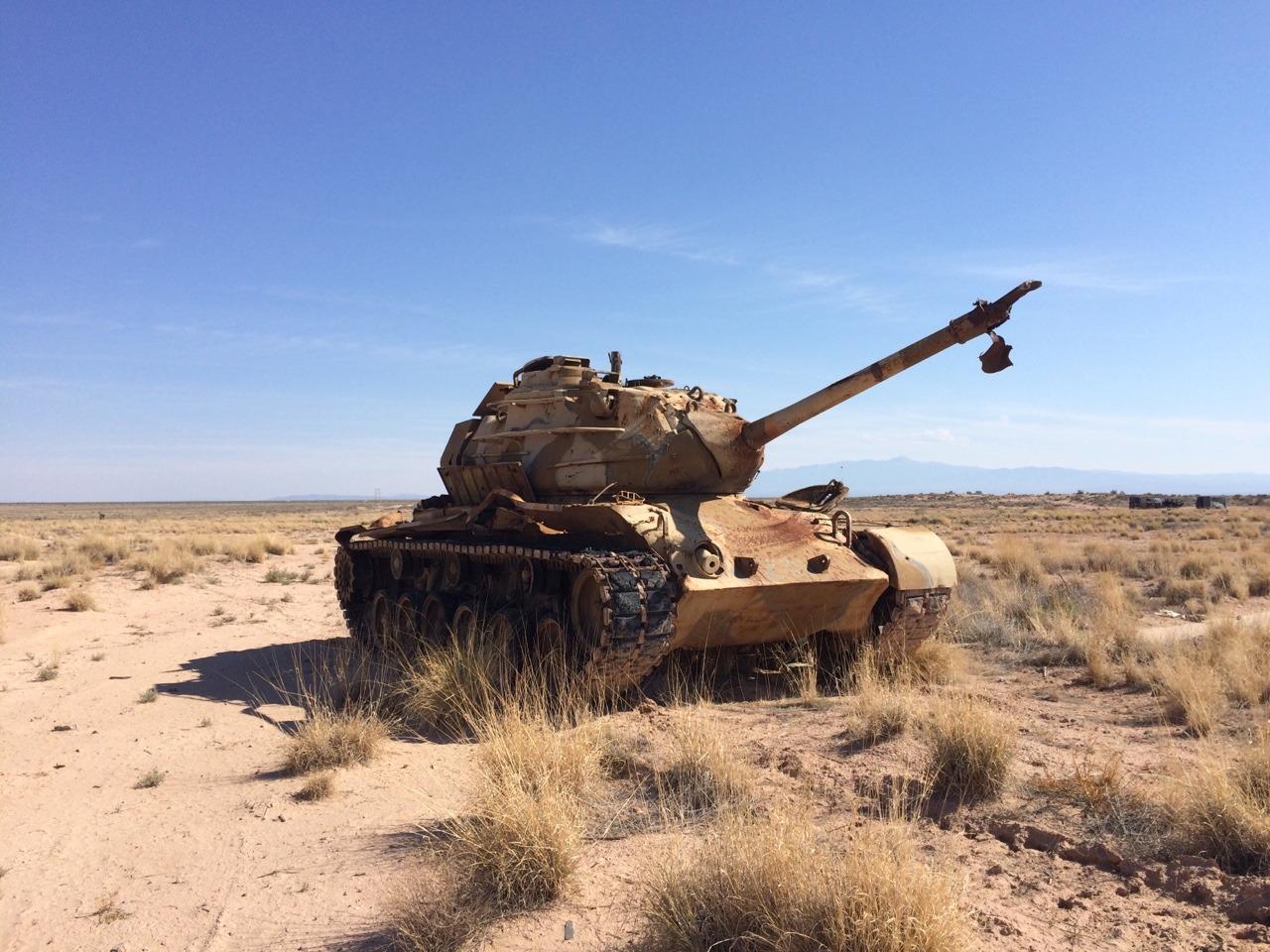 tank used for target practice near Holloman Air Force