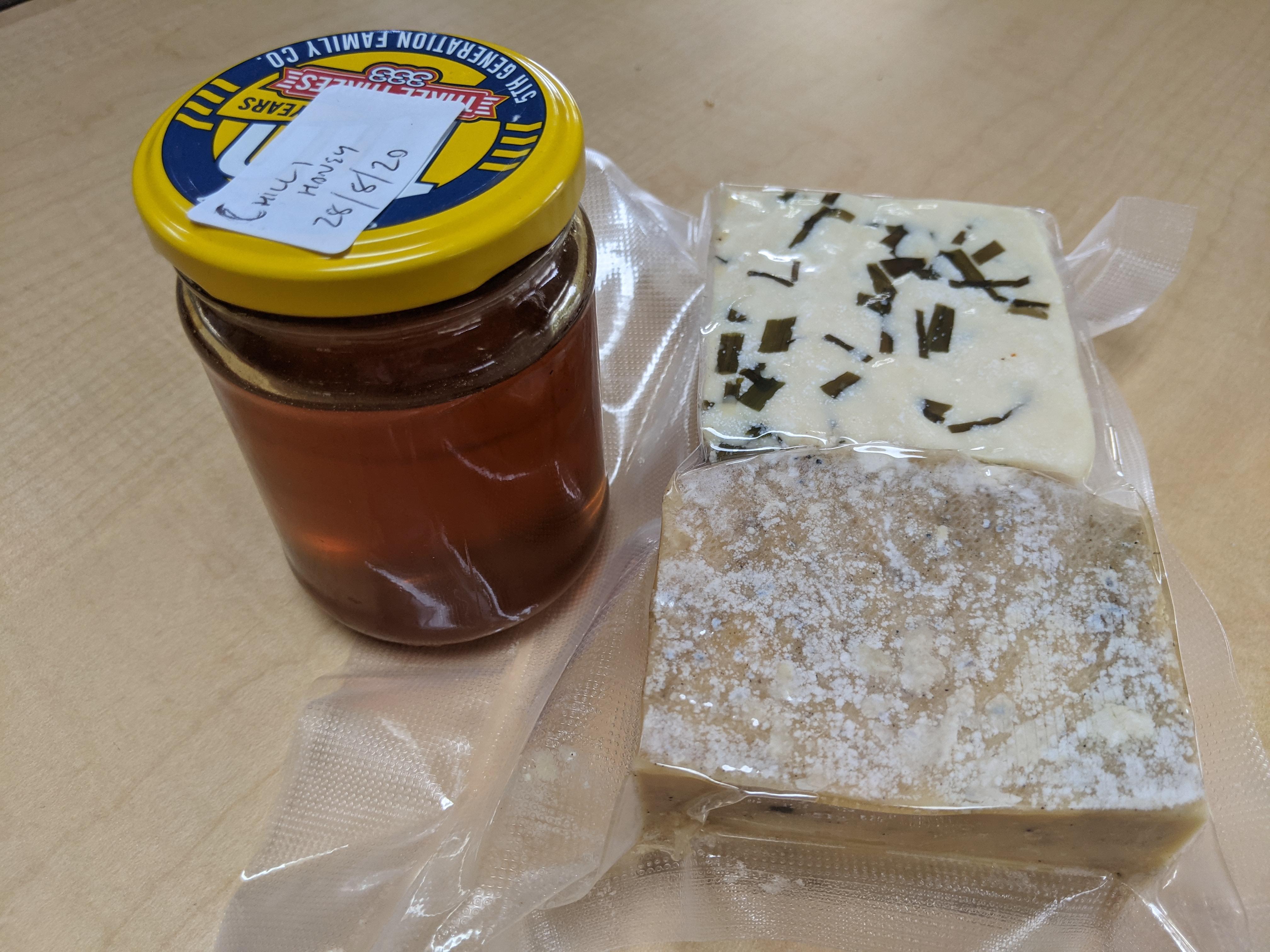 My entry payment into an interesting dinner party. Home made 4 year old Cotswold, 5 year old