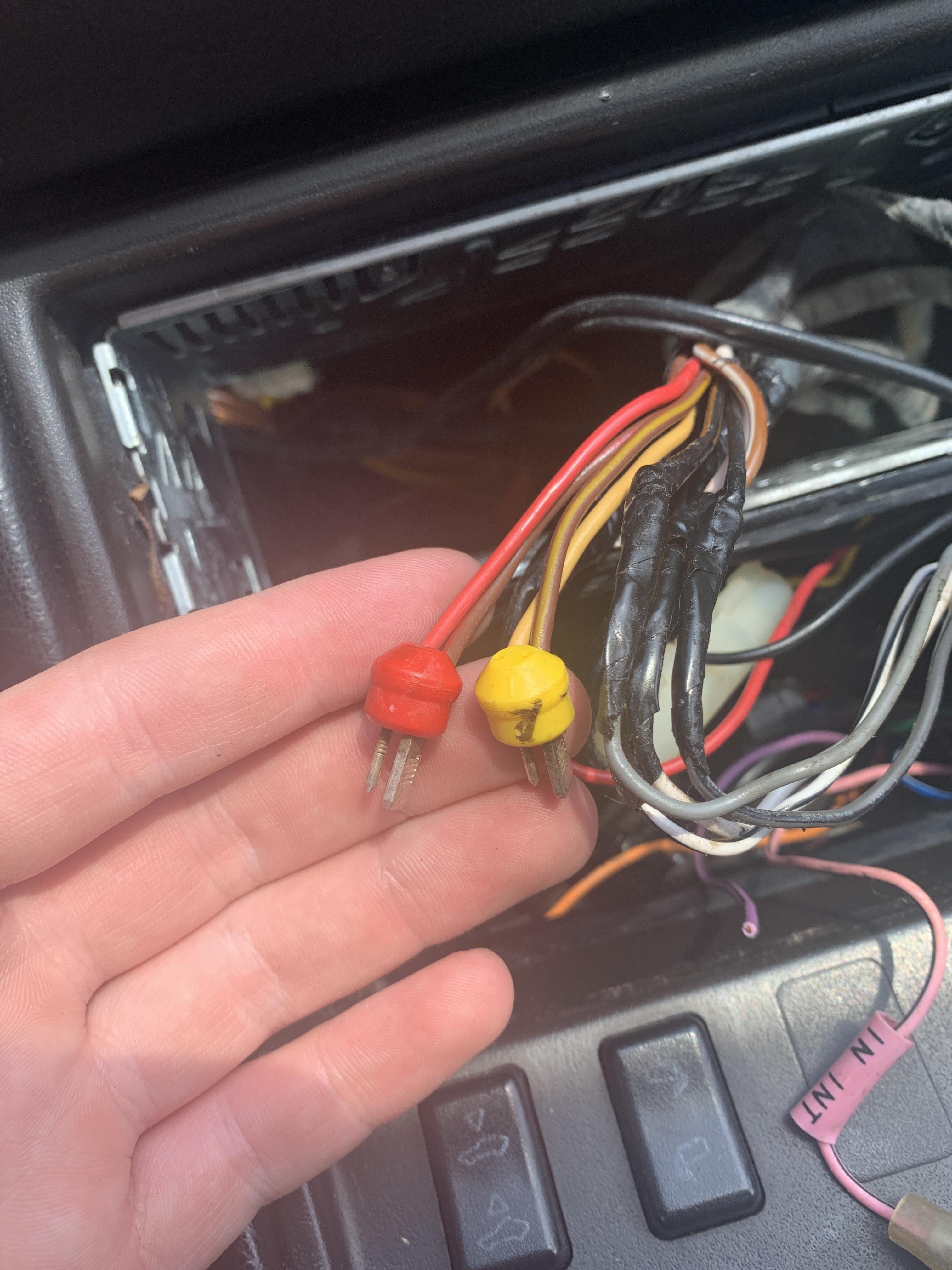 Are these the original rear speaker hookups? Repairing shoddy