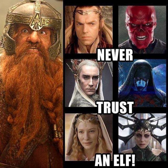 Never trust an elf!! r/lotrmemes