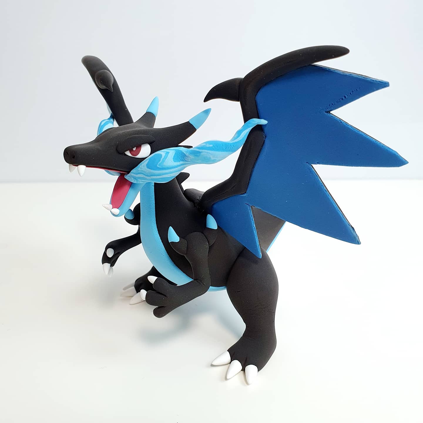 I made Mega Charizard X Clayart pokemon