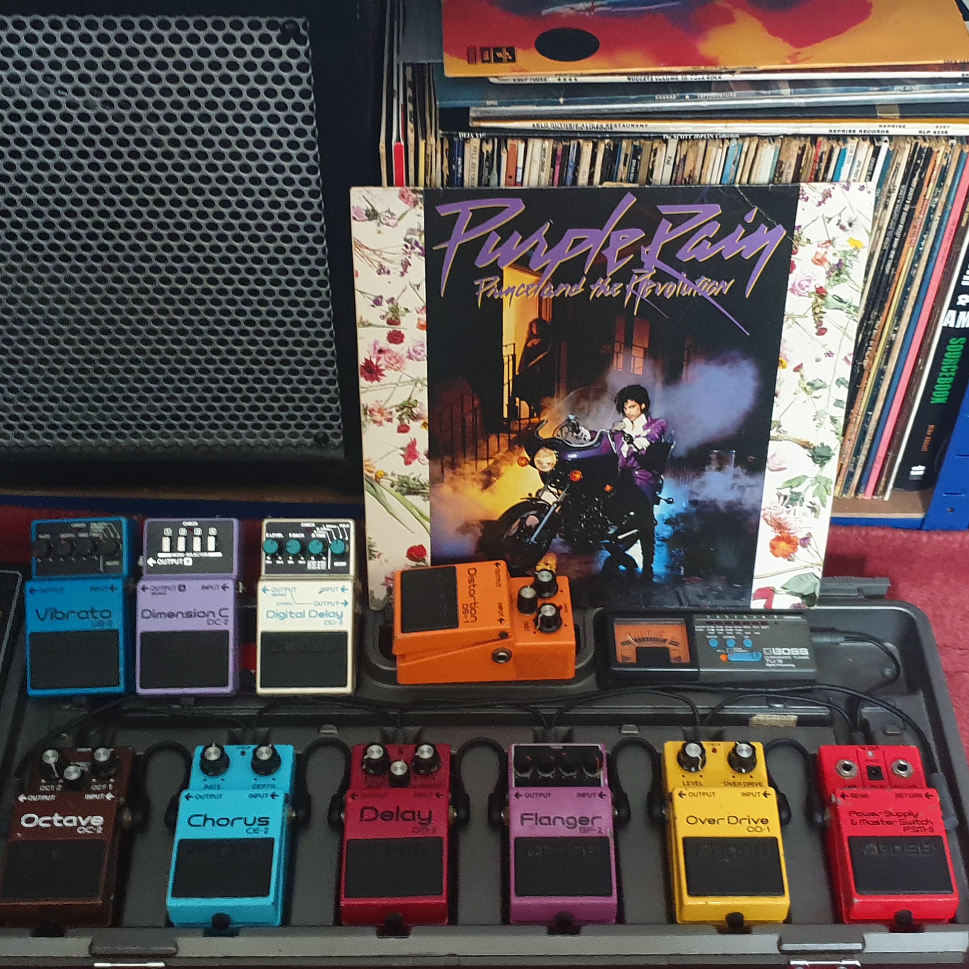 Set up my recreation pedalboard of the purple rain period of prince's