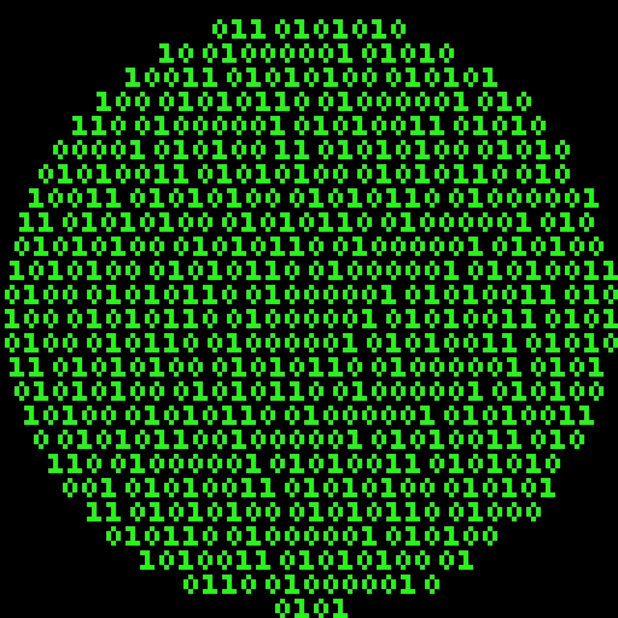 Binary Code Circle r/PixelArt