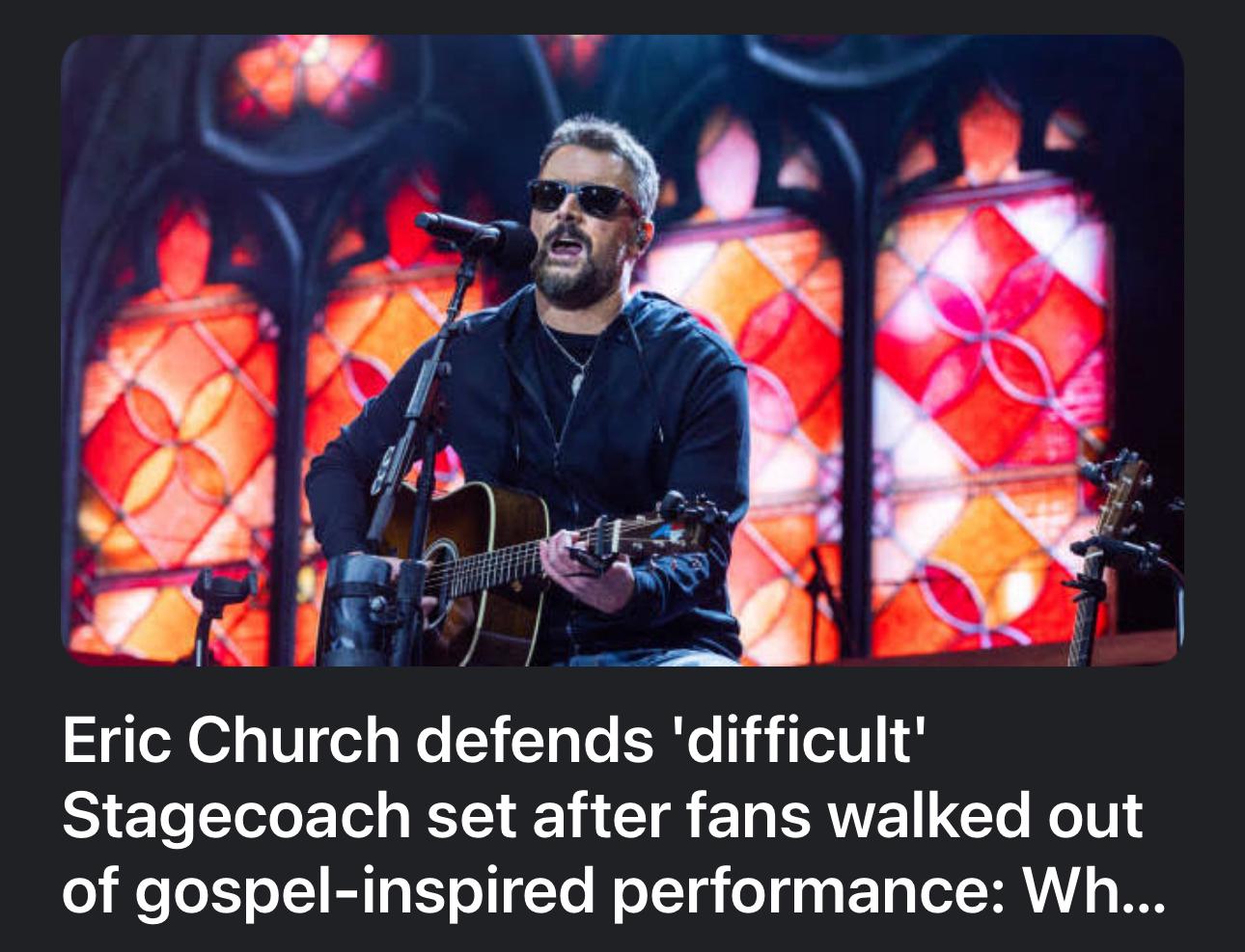 Eric Church plays gospel music r/NominativeDeterminism