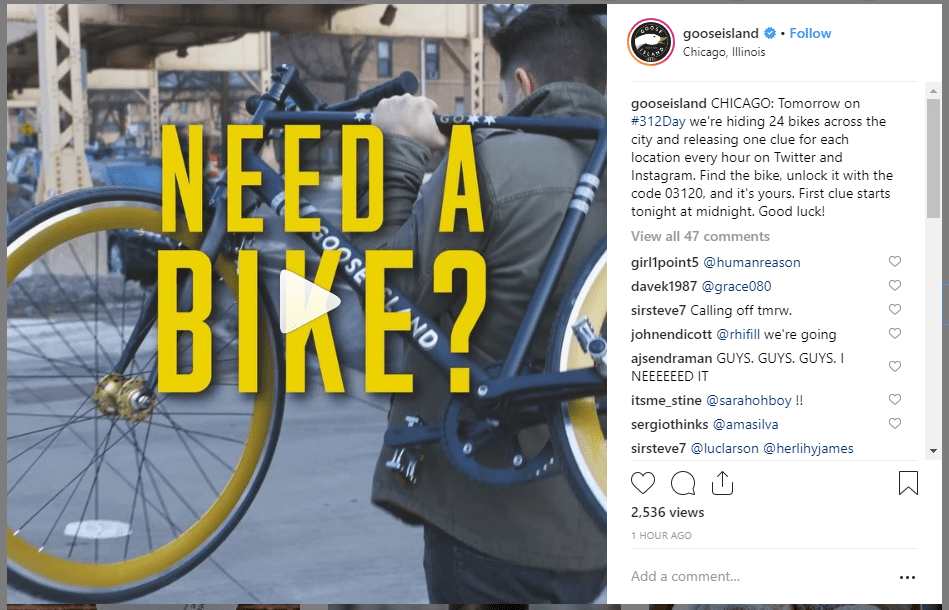 Goose Island bicycle puzzle hunt TOMORROW r/chibike