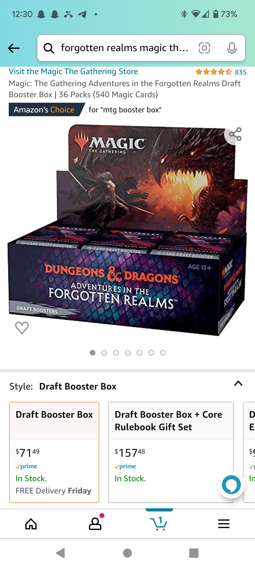 Draft Booster Box AFR 71.49 Usd, Amazon! r/mtgfinance