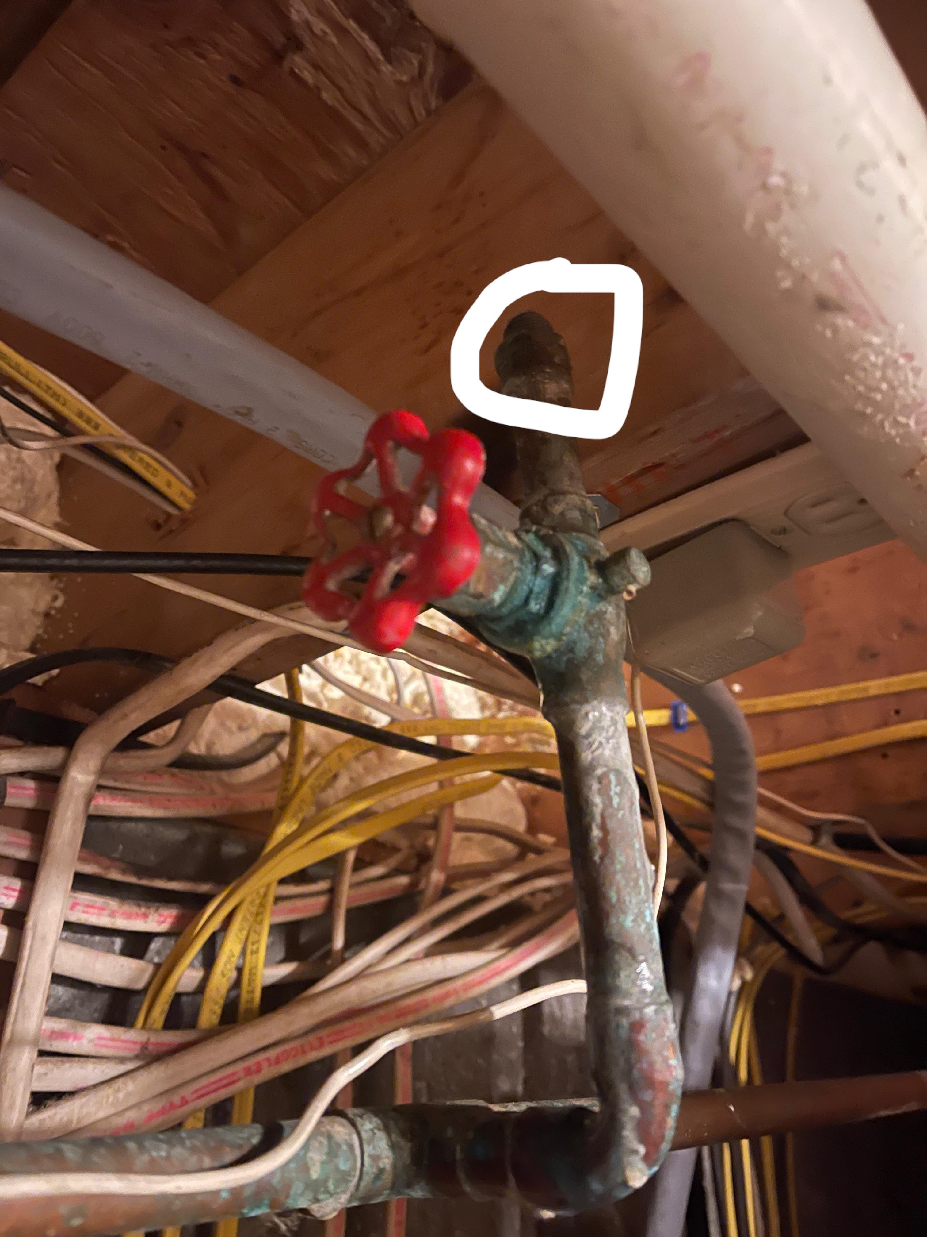 Why is water coming out of this? The pipe is open at the top. Water is