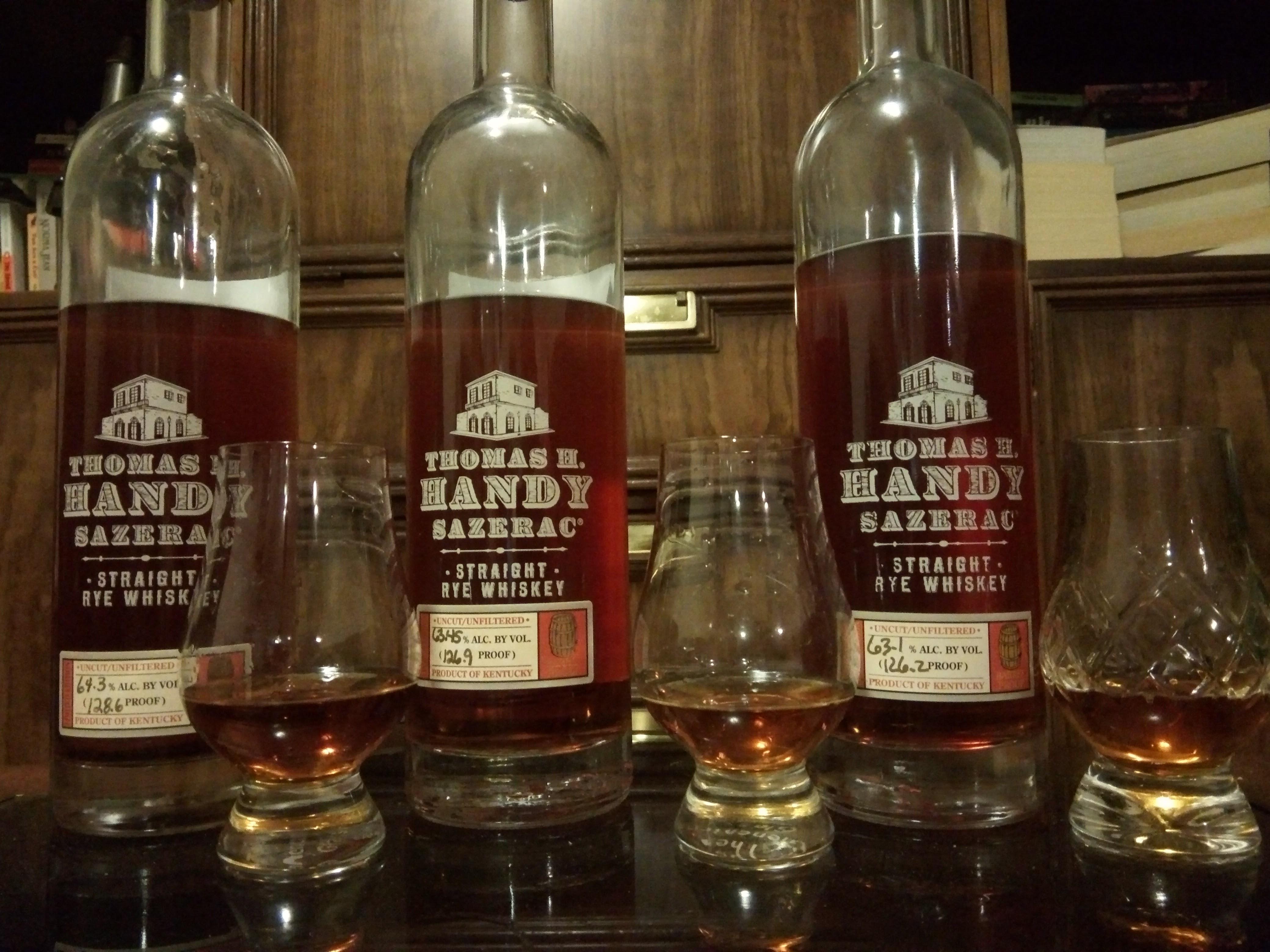 Reviews 4850 Thomas H. Handy 2011, 2015 and 2016 bourbon