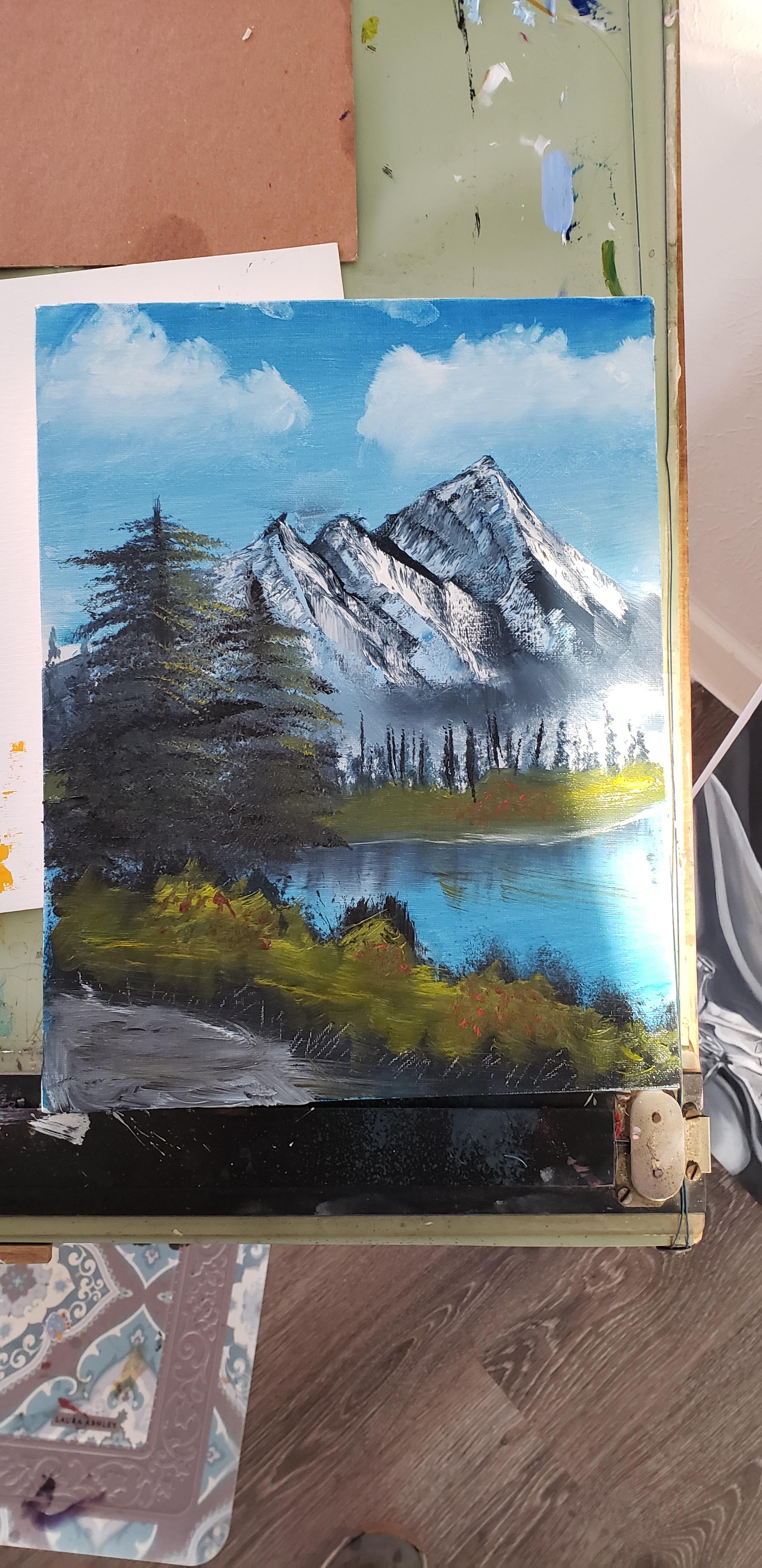First time painting sence the 7th grade r/bobross