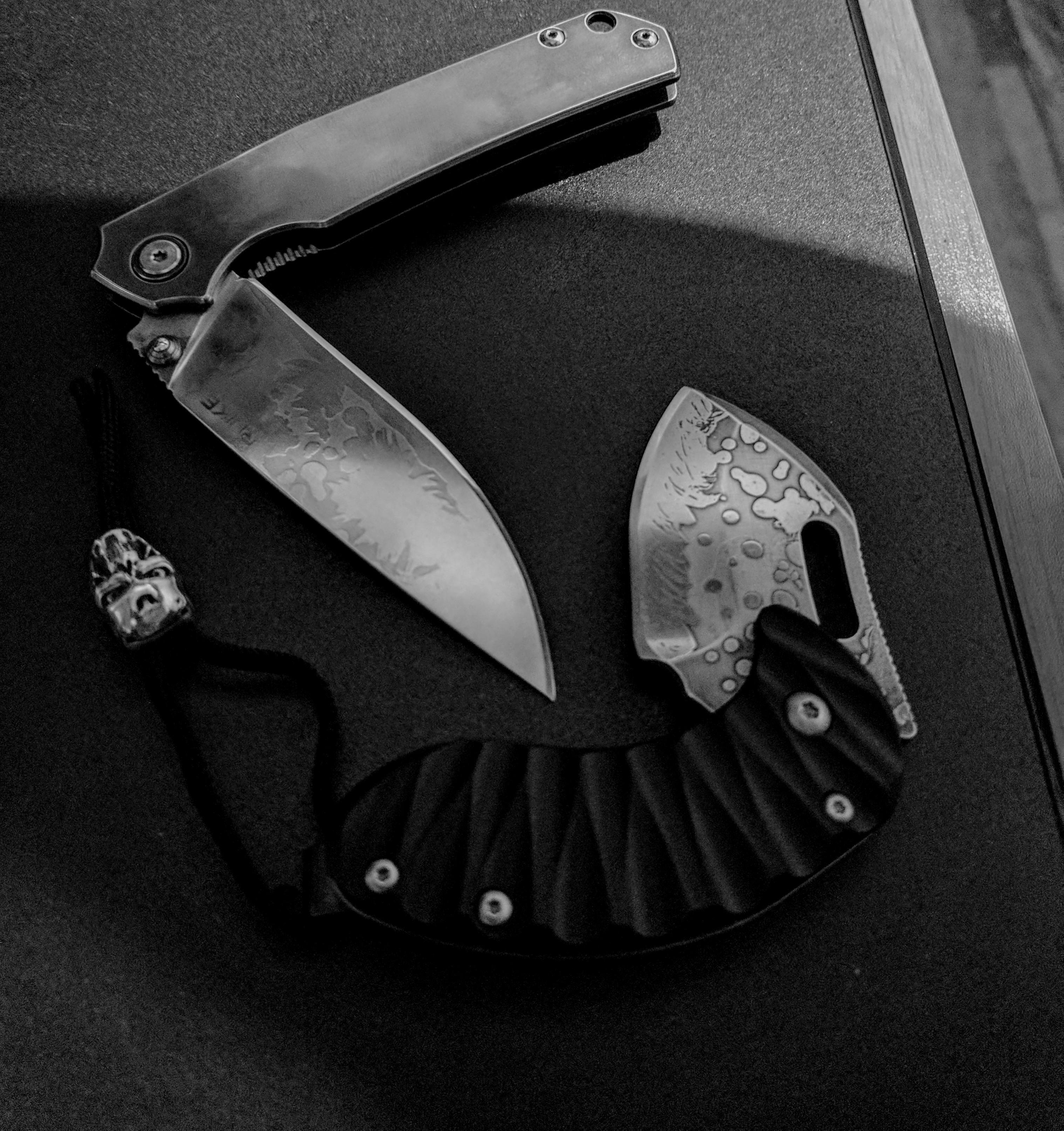 2 custom budget knives. First time giving this a try. r/BudgetBlades