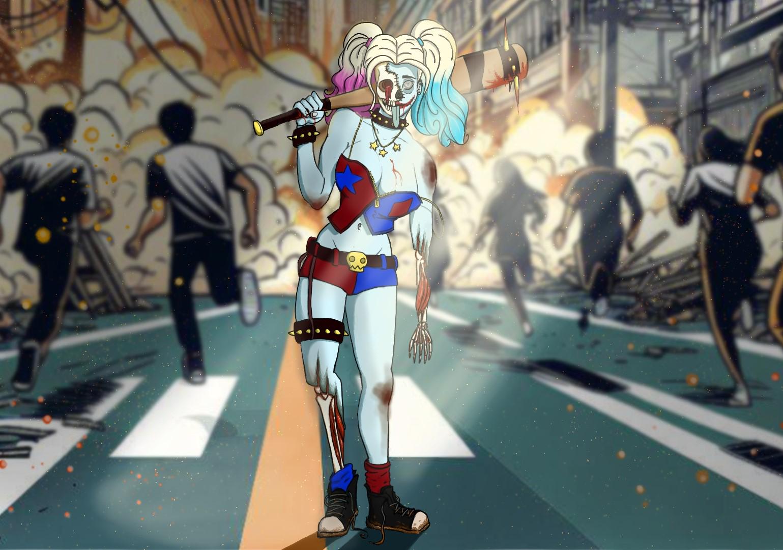 [Artwork] Zombie Harley Quinn by me