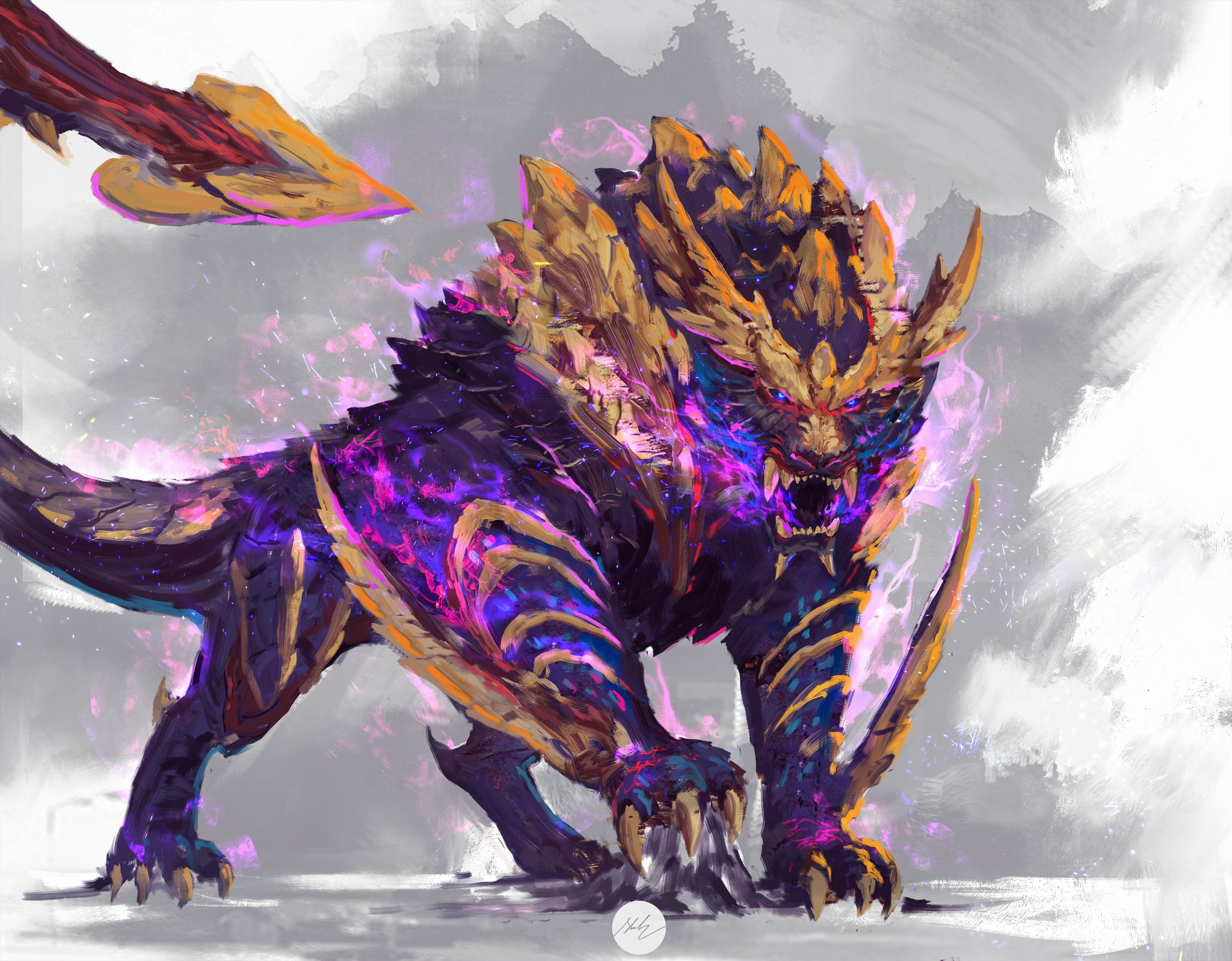 The Wyvern of Malice! What do guys think of the flagship monster? (Art