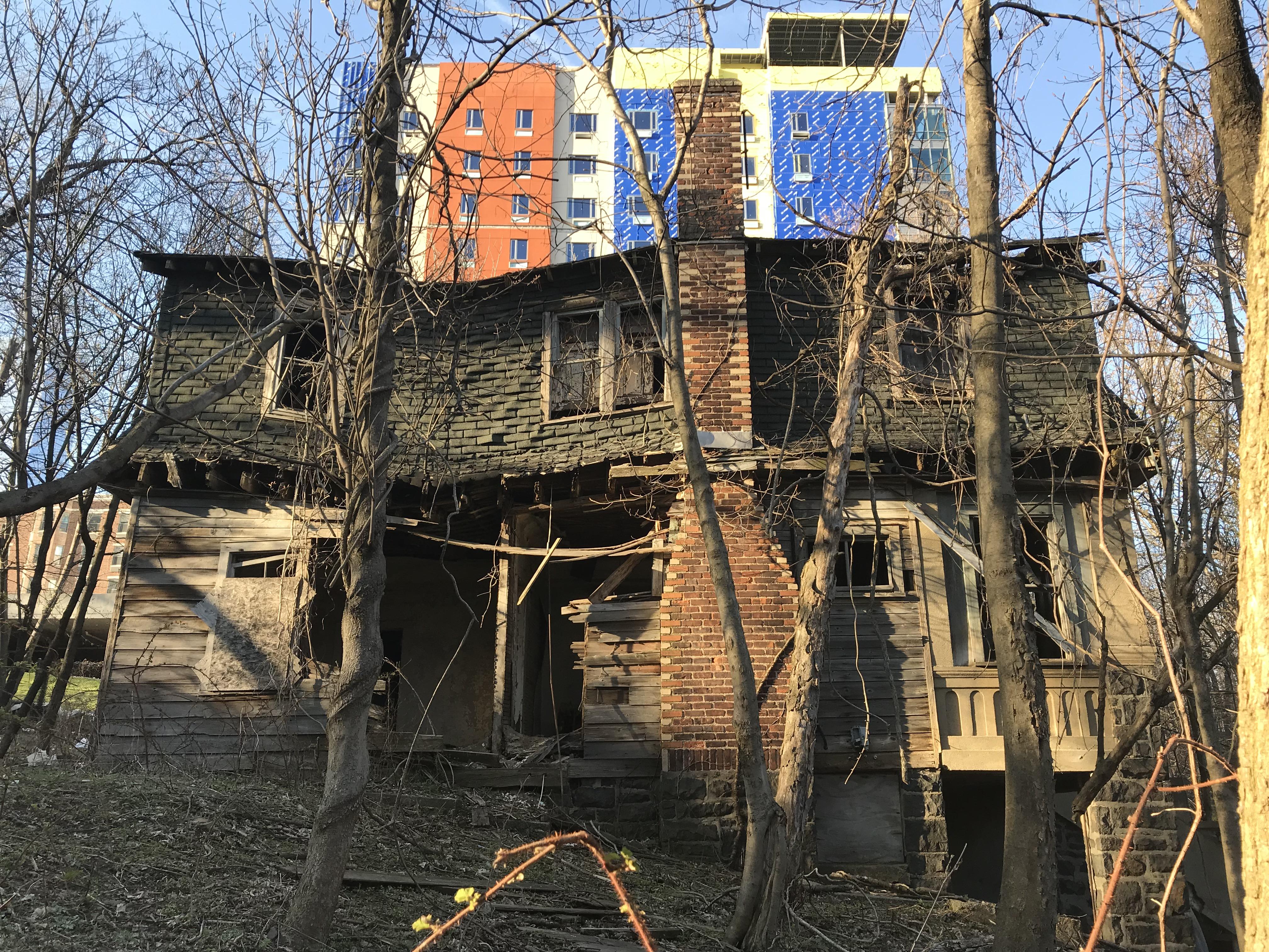 Abandoned Homes in the shadow of the Washington Bridge. Fort Lee
