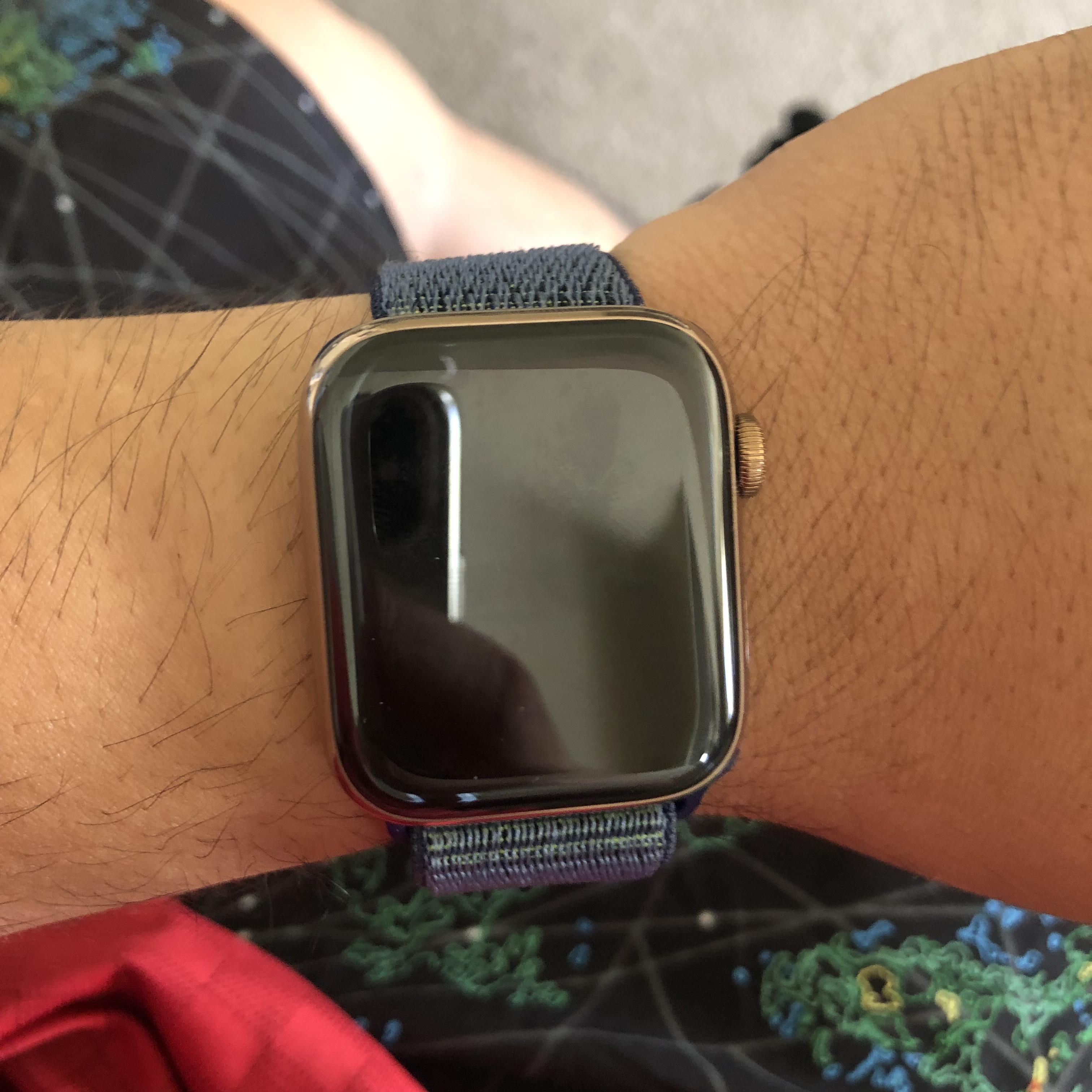 S4 44mm SS Gold + Midnight Fog Sport Loop r/AppleWatch
