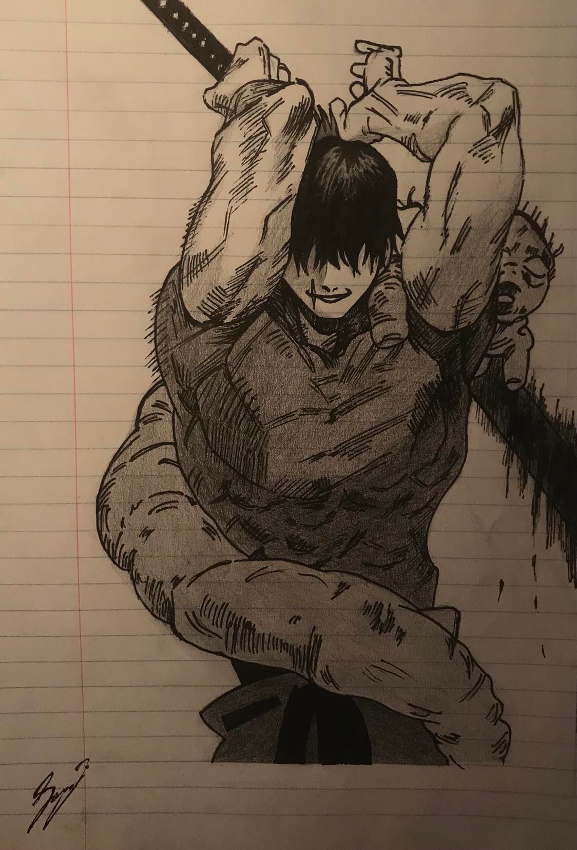 Toji Fushiguro latest sketch (joined yesterday sorry for any trouble