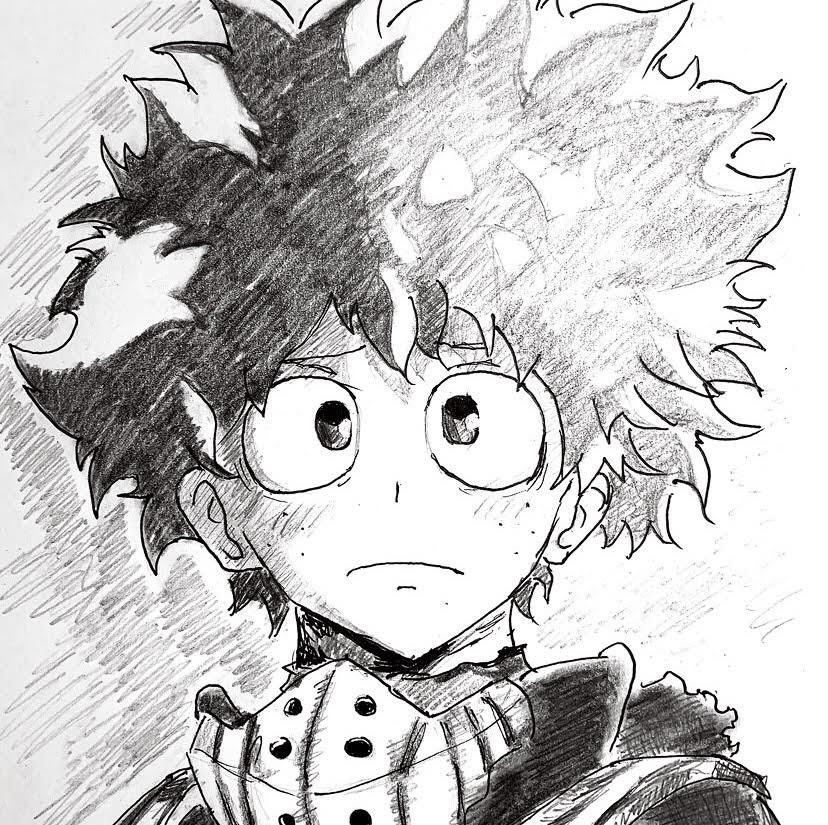 Deku fanart I did using pen and pencil r/BokuNoHeroAcademia