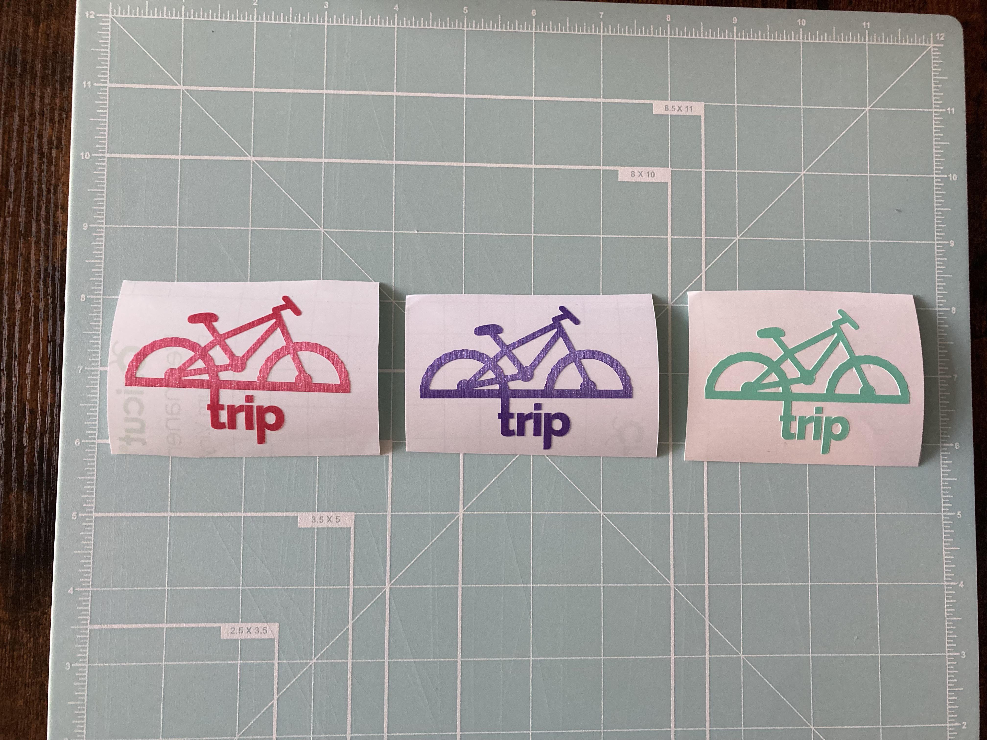 Bicycle Trip Vinyl Sticker r/cricut