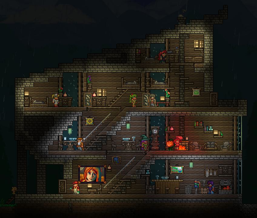 My modded playthrough house Terraria
