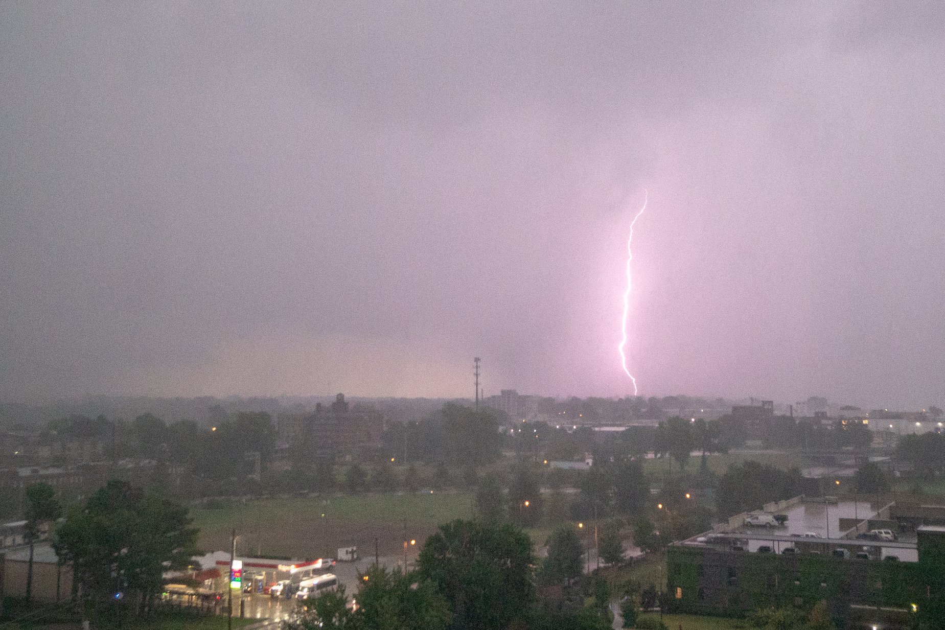 Lightning picture from tonight's storm. memphis