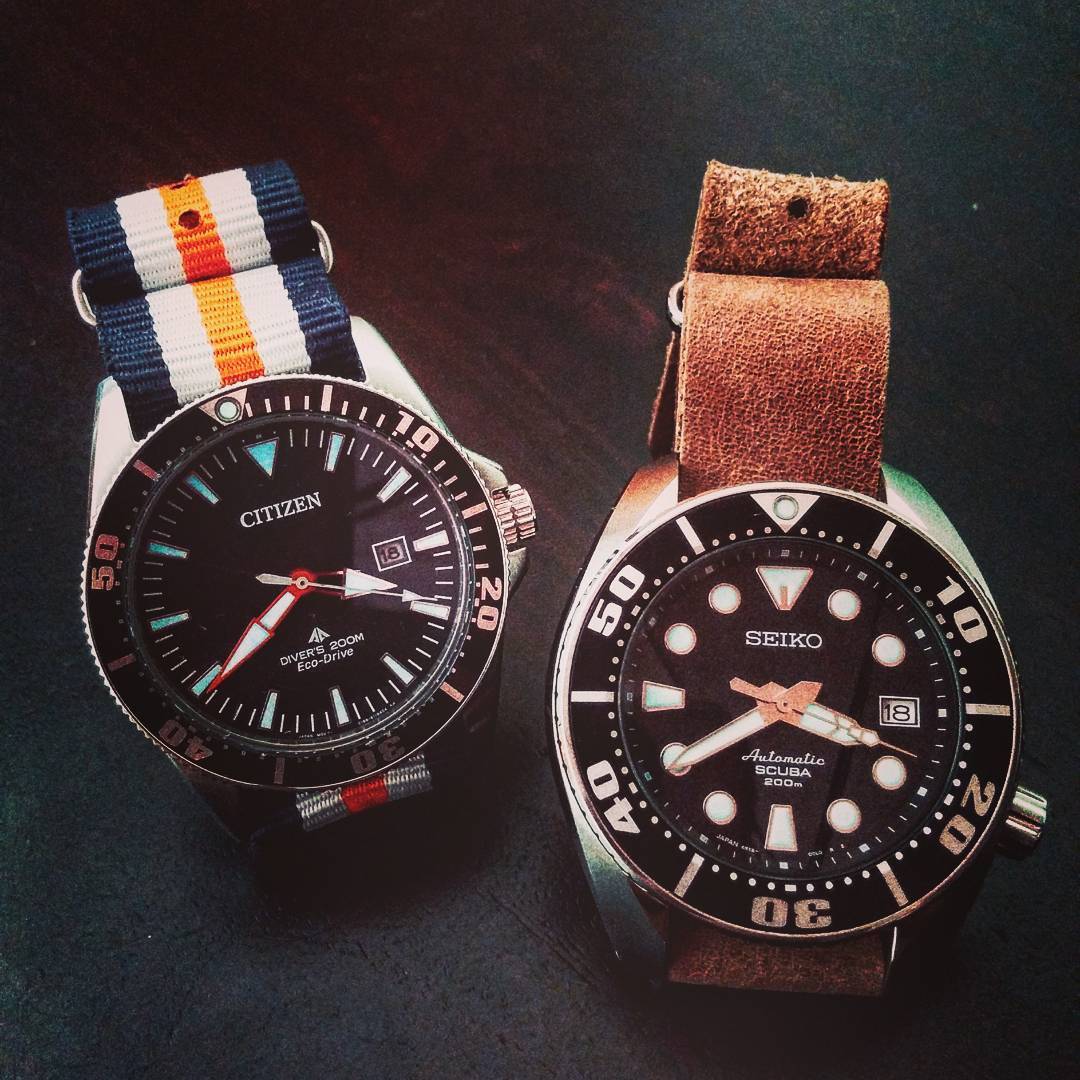 [Seiko & Citizen] NATO Straps For My Seiko SBDC0001 & Citizen BN010051E