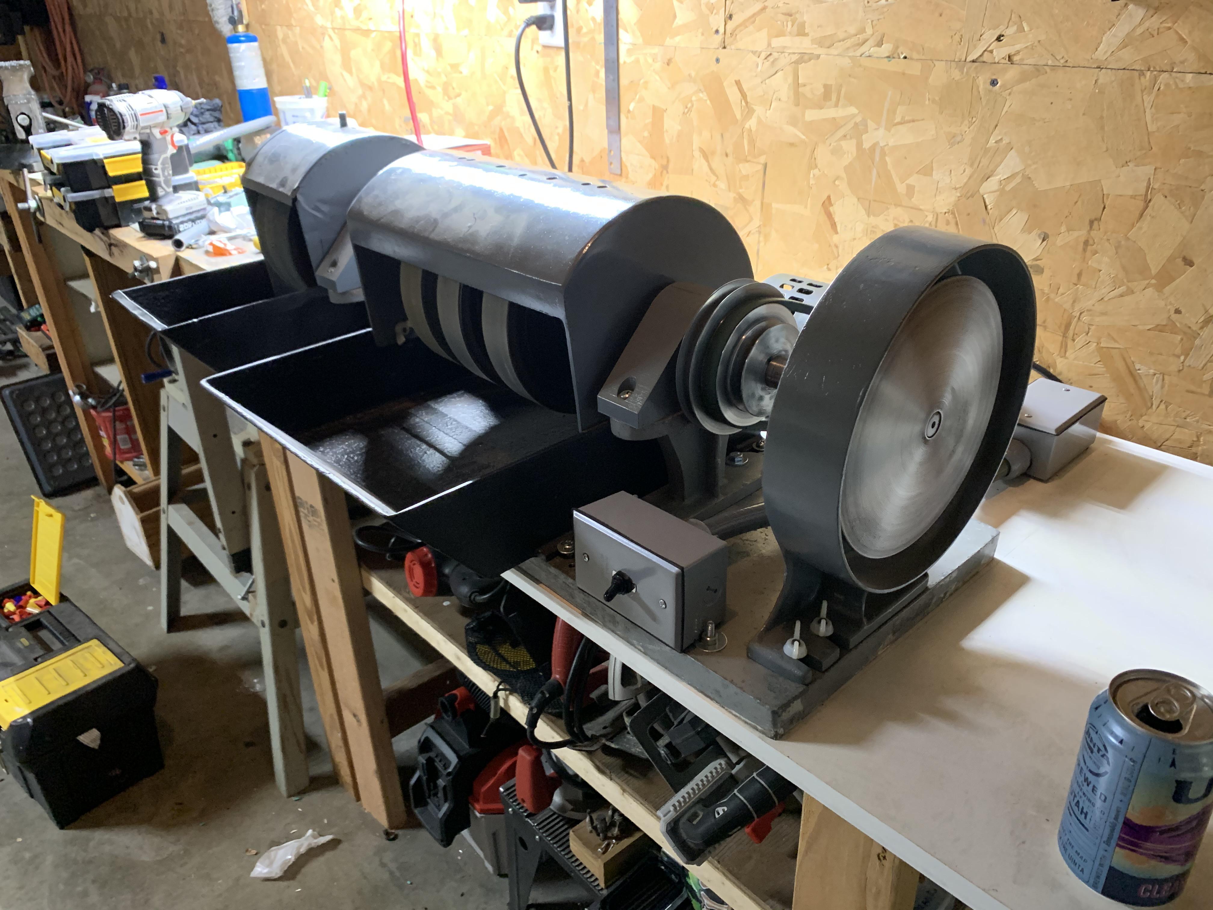 Recently finished restoring this lapidary grinder for my uncle’s