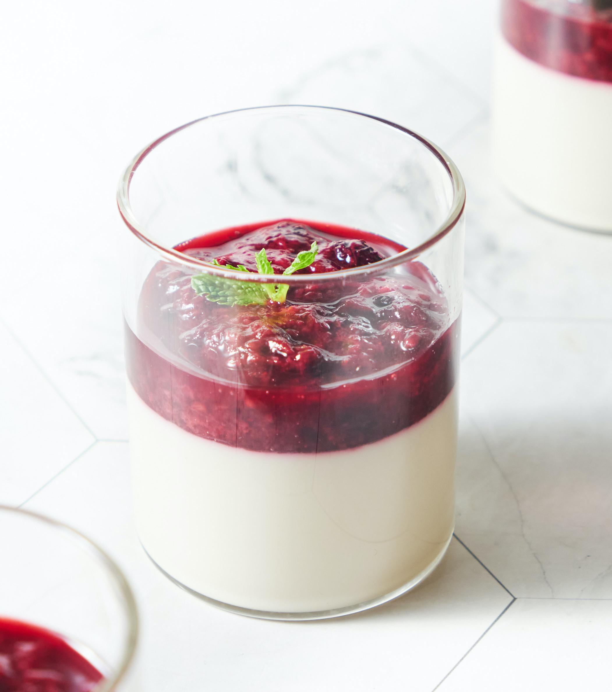 I made Panna Cotta (using AgarAgar) with Berry Compote. So yum