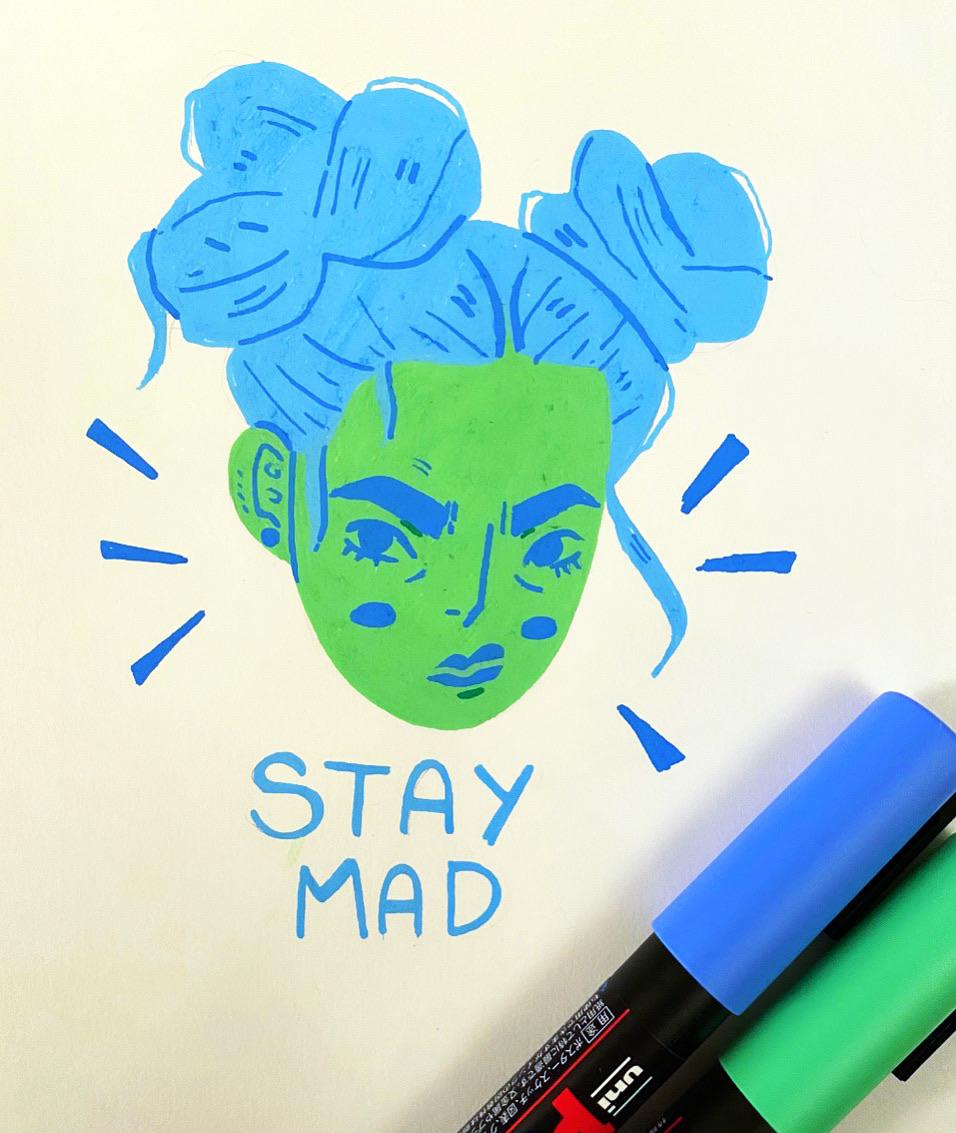 A posca marker doodle I did! r/drawing