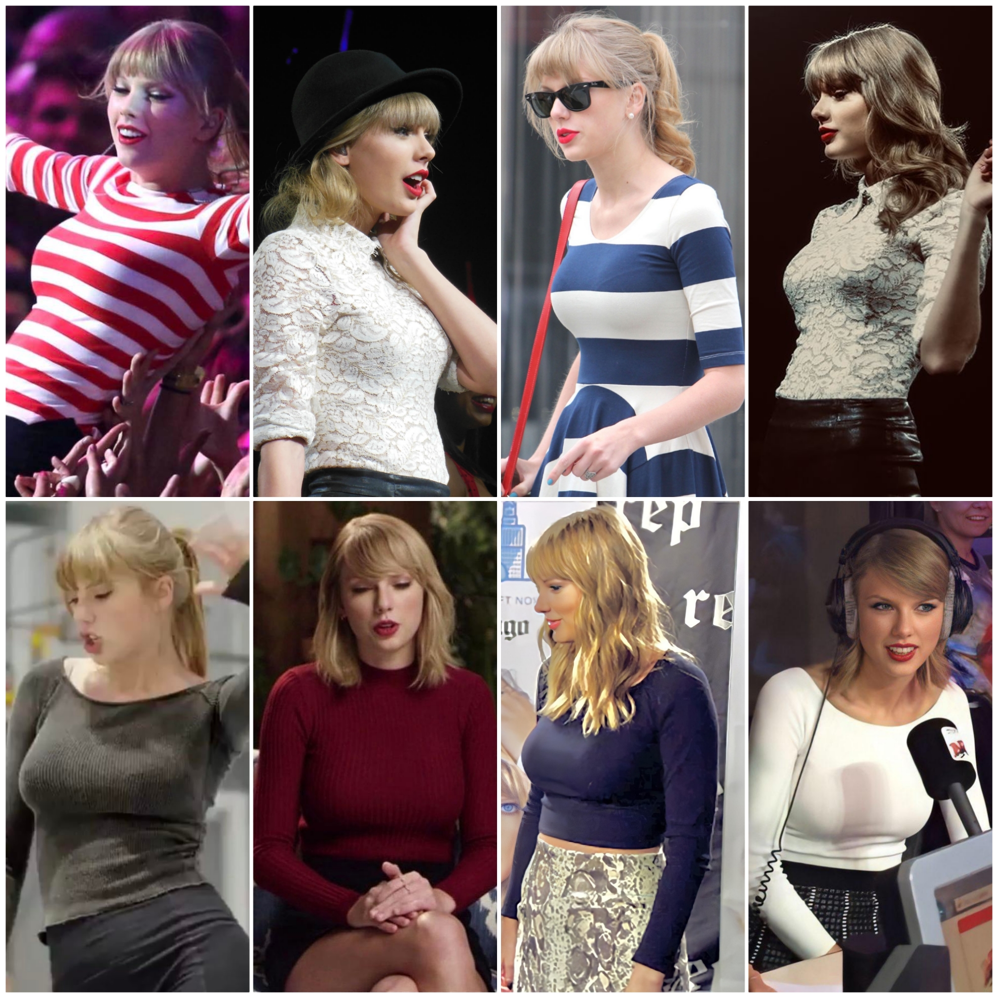 Fabulous Collage of Taylor Swift's Incredible Big Tits and Cleavage