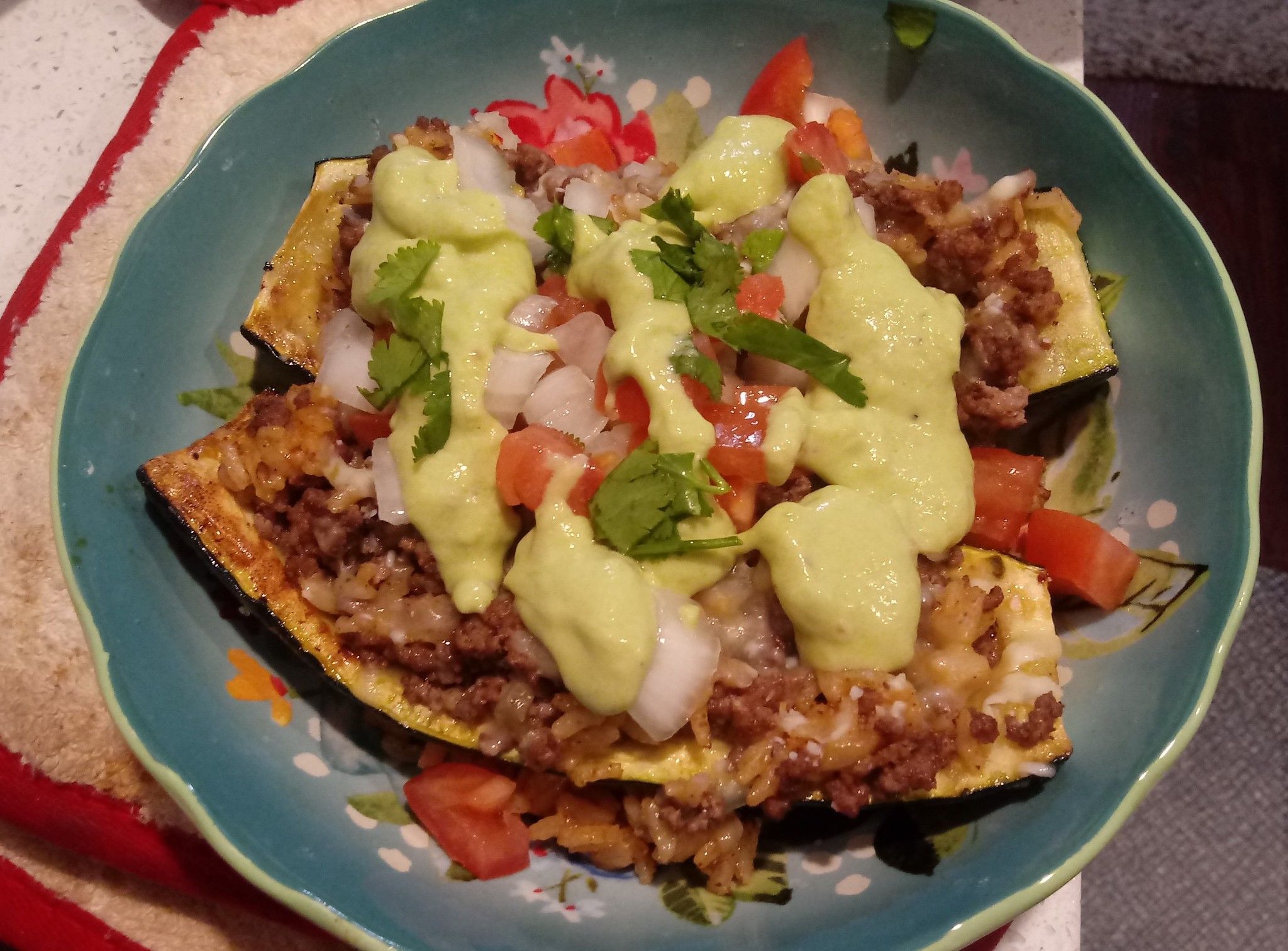 Southwest Stuffed Zucchini Boats (with ground beef) yummy, easy to