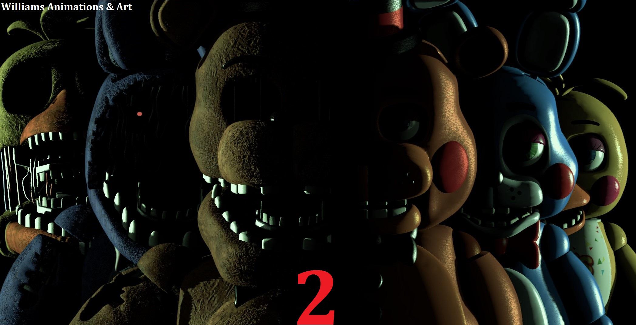 (SFM) FNaF 2 Title Screen Render fivenightsatfreddys