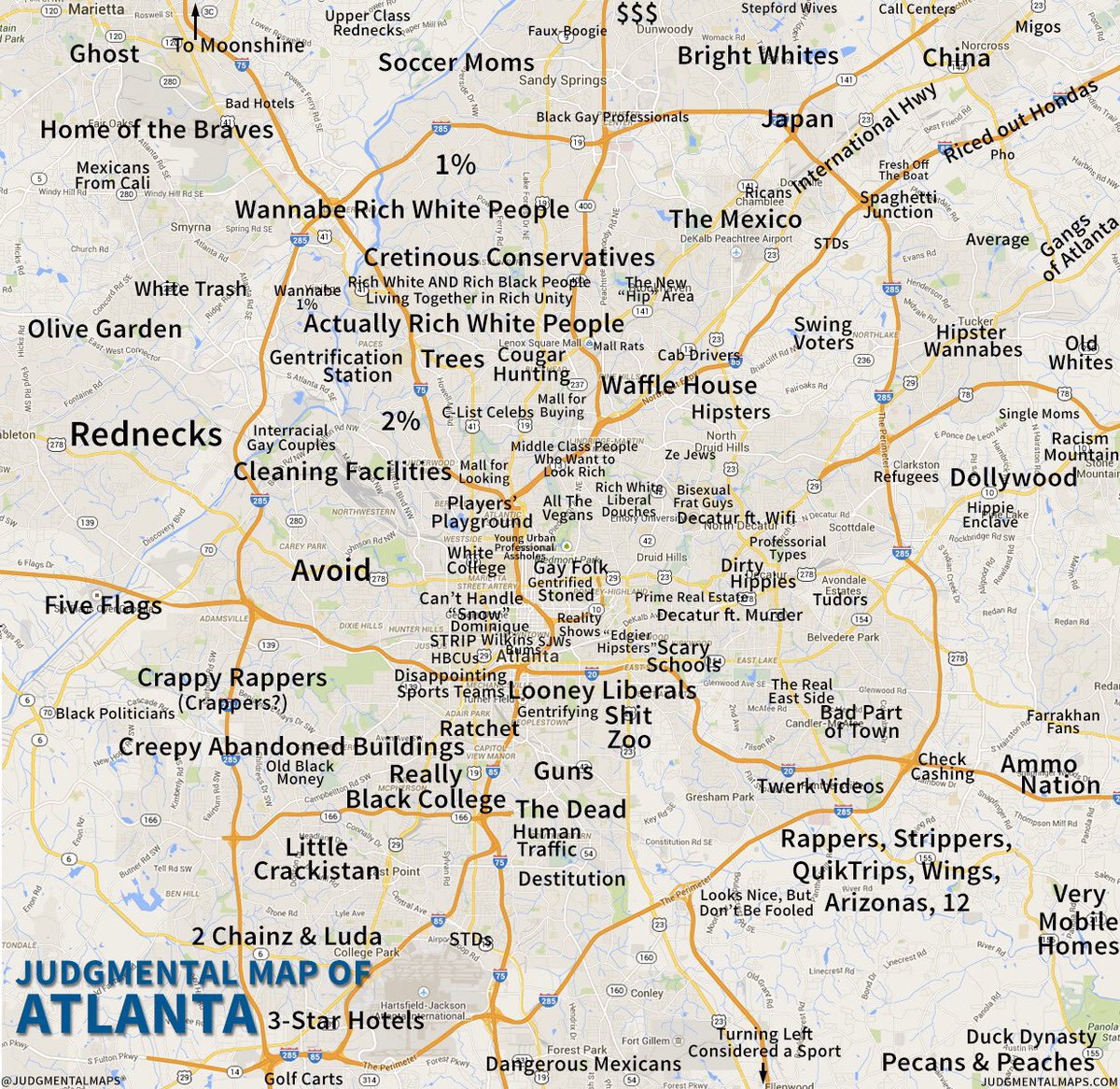 A real map of Atlanta r/Atlanta