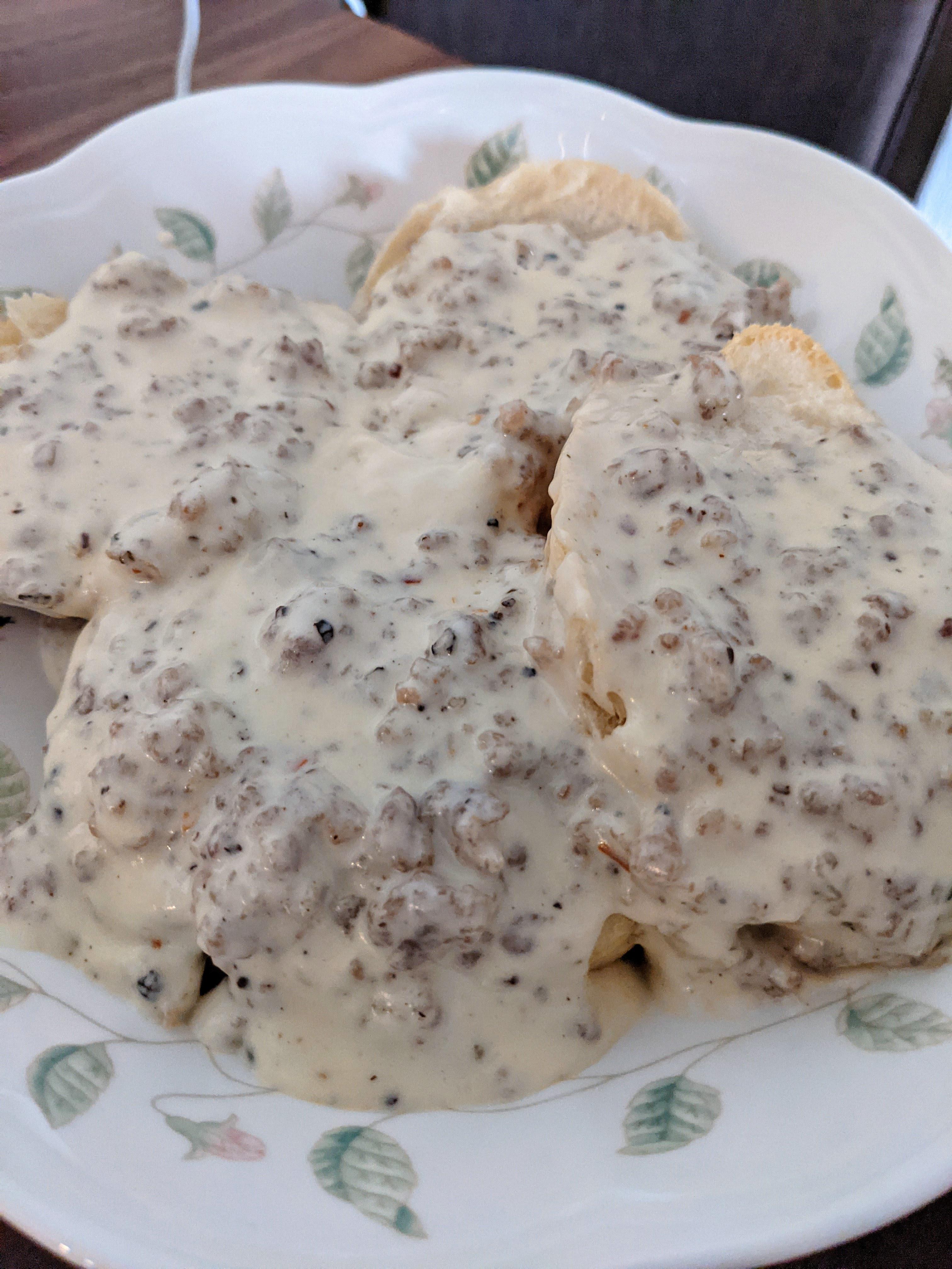 Kenji's biscuits and gravy r/seriouseats