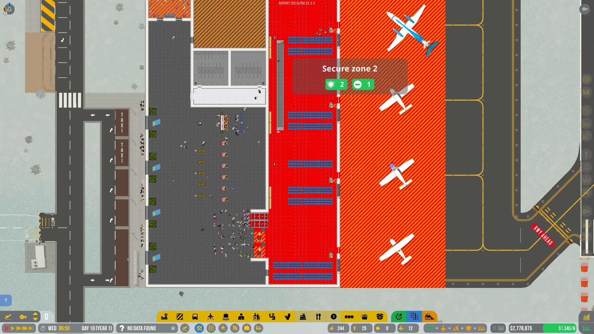 Here is the zones, I have plenty of security staff, and they have doors