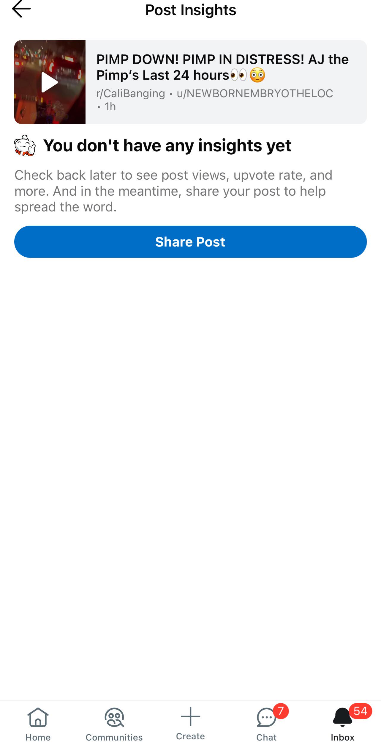 Why isn’t my post visible to everyone? r/CaliBanging