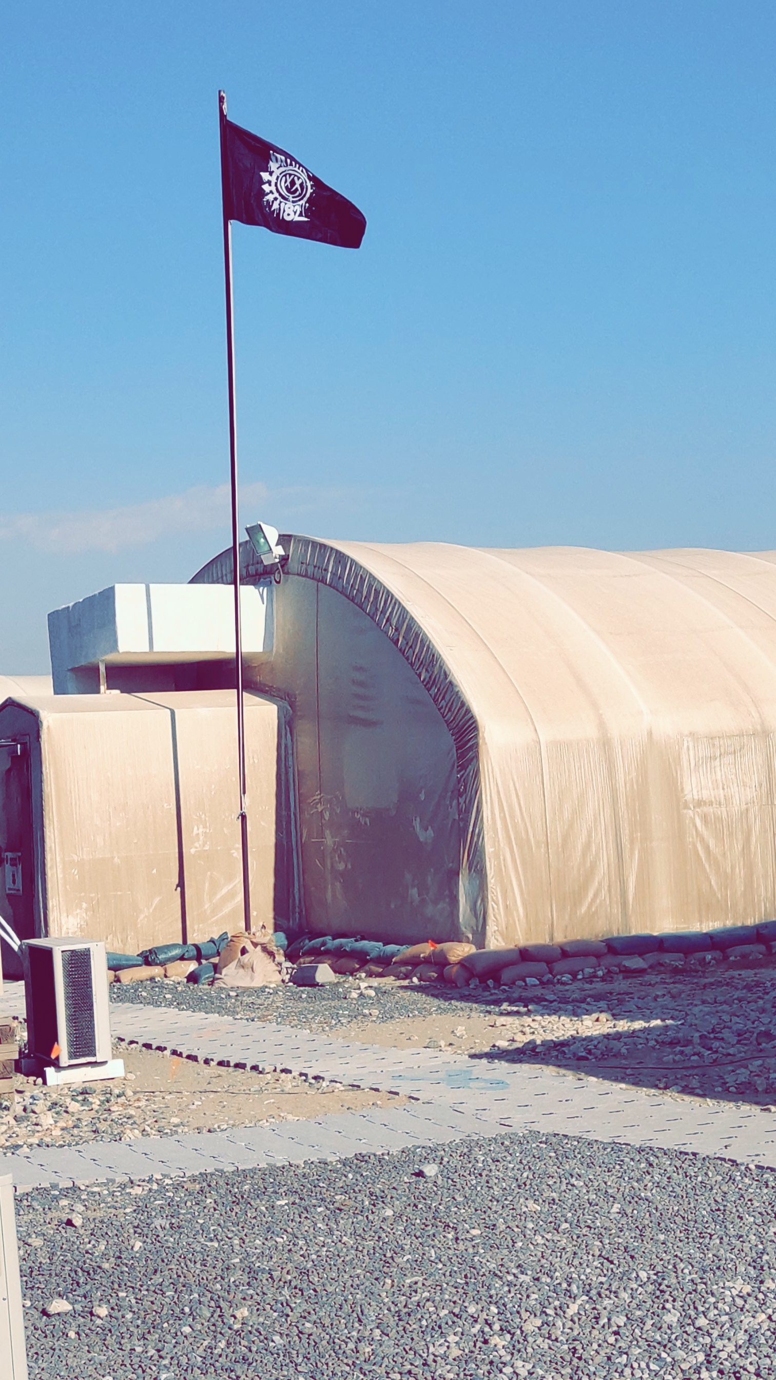 Flew the colours over Kuwait today. Going to get a certificate showing it was flown in support