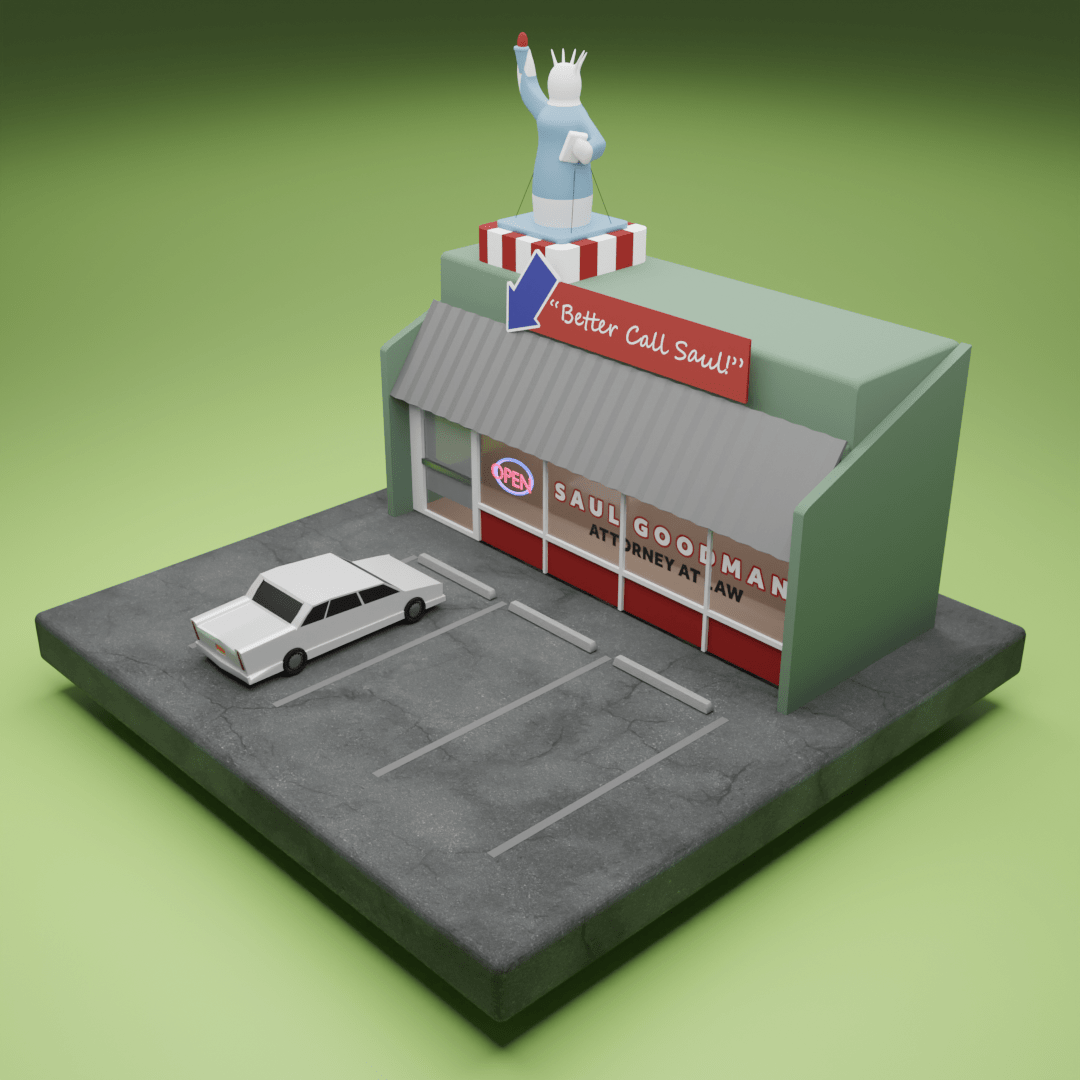 I made a 3D model of Saul Goodman's office in Blender r/breakingbad