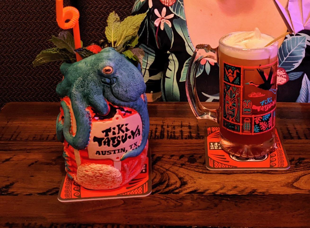 Austin got a real tiki bar and we finally went! Tiki Tatsuya did NOT