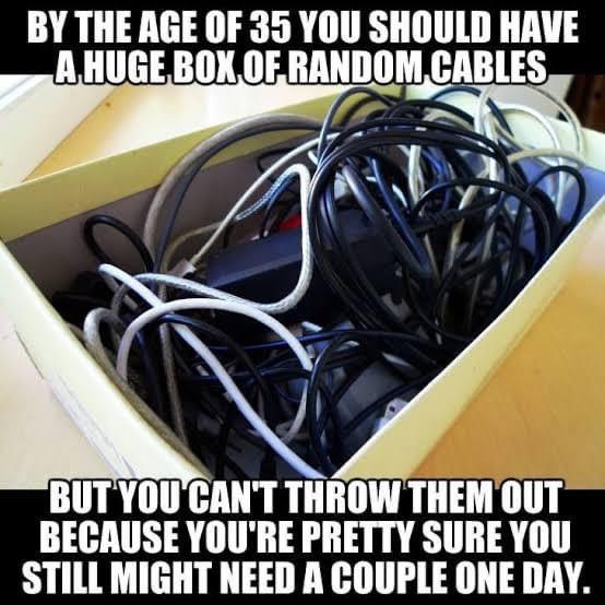 You can never have enough random cables r/memes