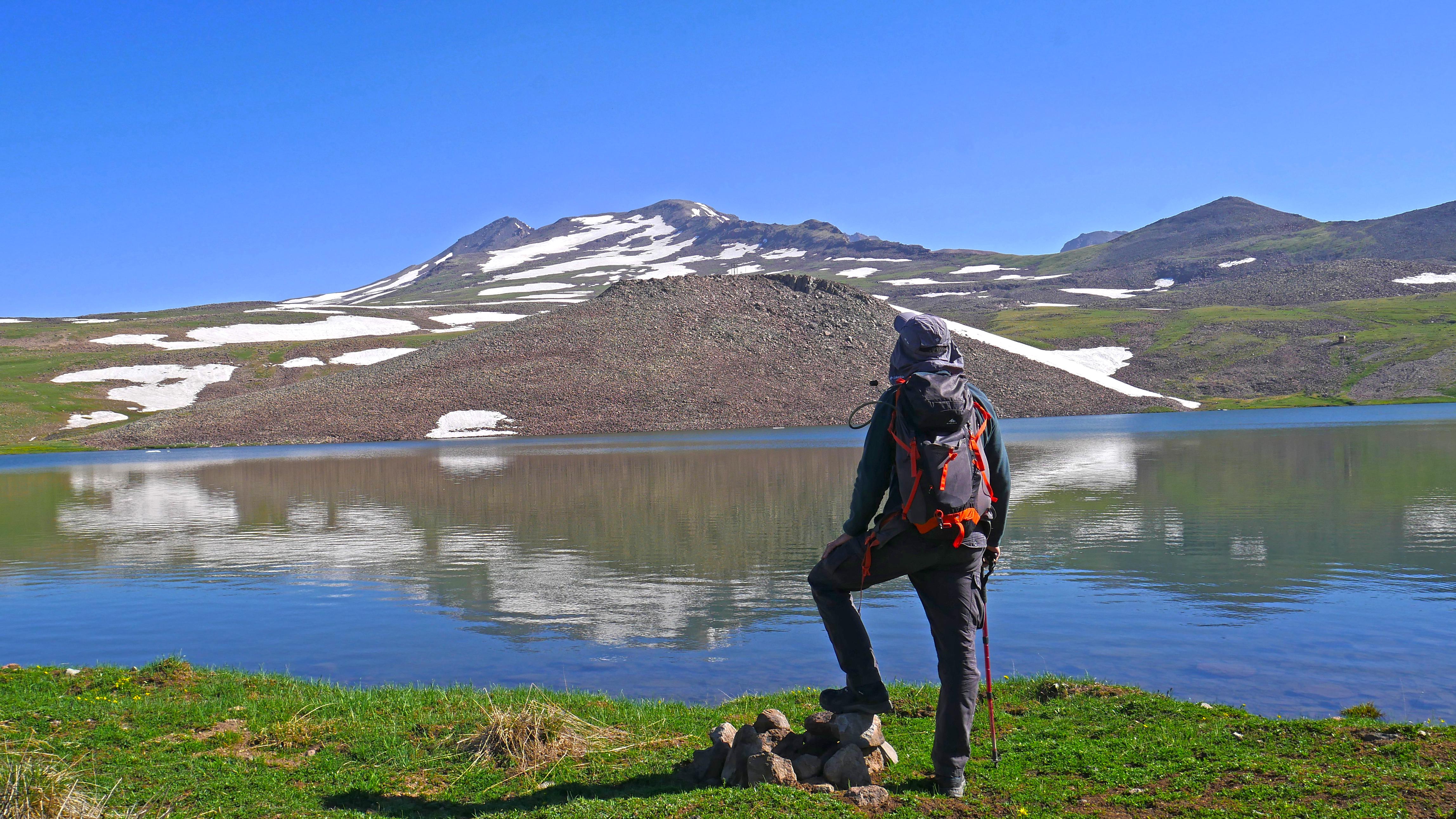 Lake Kari (3185m) on the southern slopes of mount Aragats, Armenia