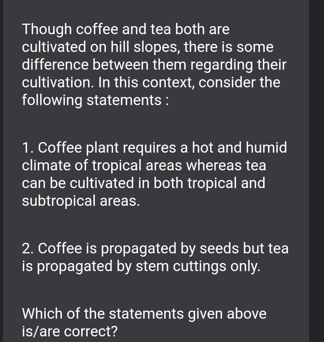 How does the cultivation of coffee differ from tea according to temp