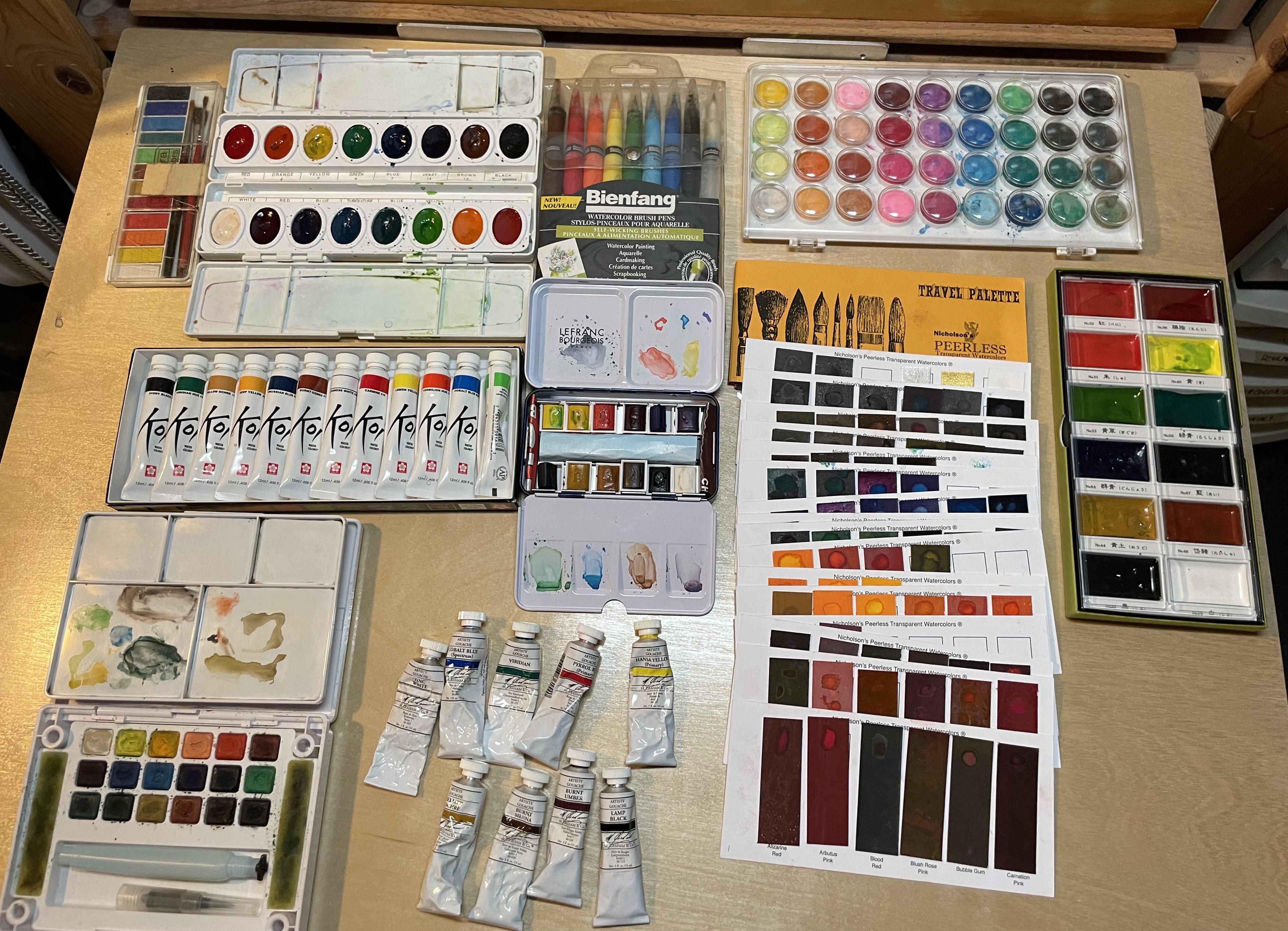 The paints I've collected & tried over the years. What's your favorite