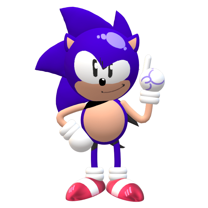 [FANART] made this lil sonic in paint 3d, not too bad... r