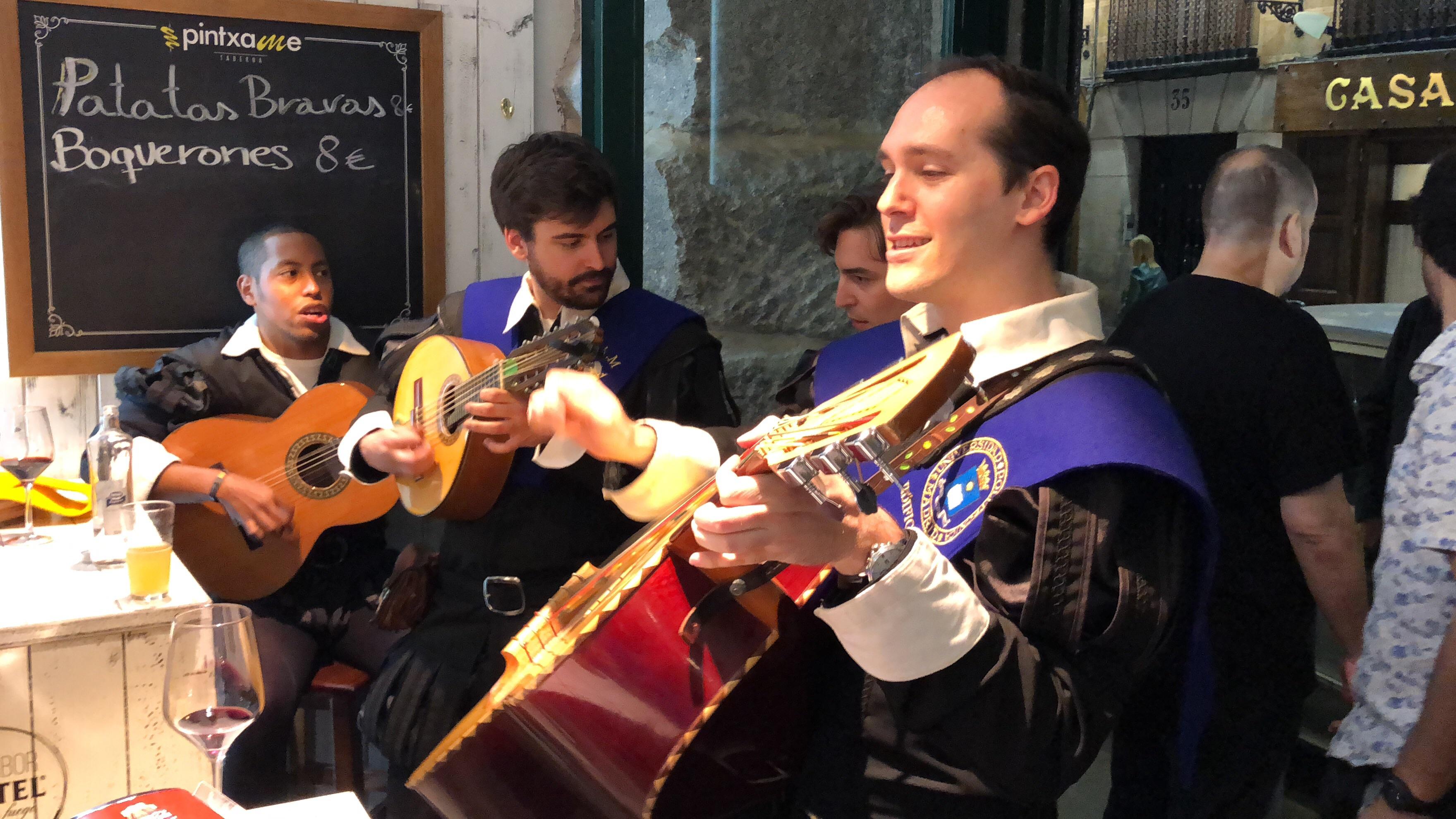 We were tapas hopping in Madrid tonight and these guys rolled in and