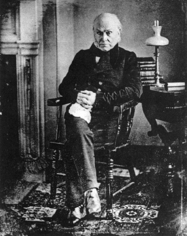 A photo of John Quincy Adam, the first ever president to be photographed, over 14 years after he