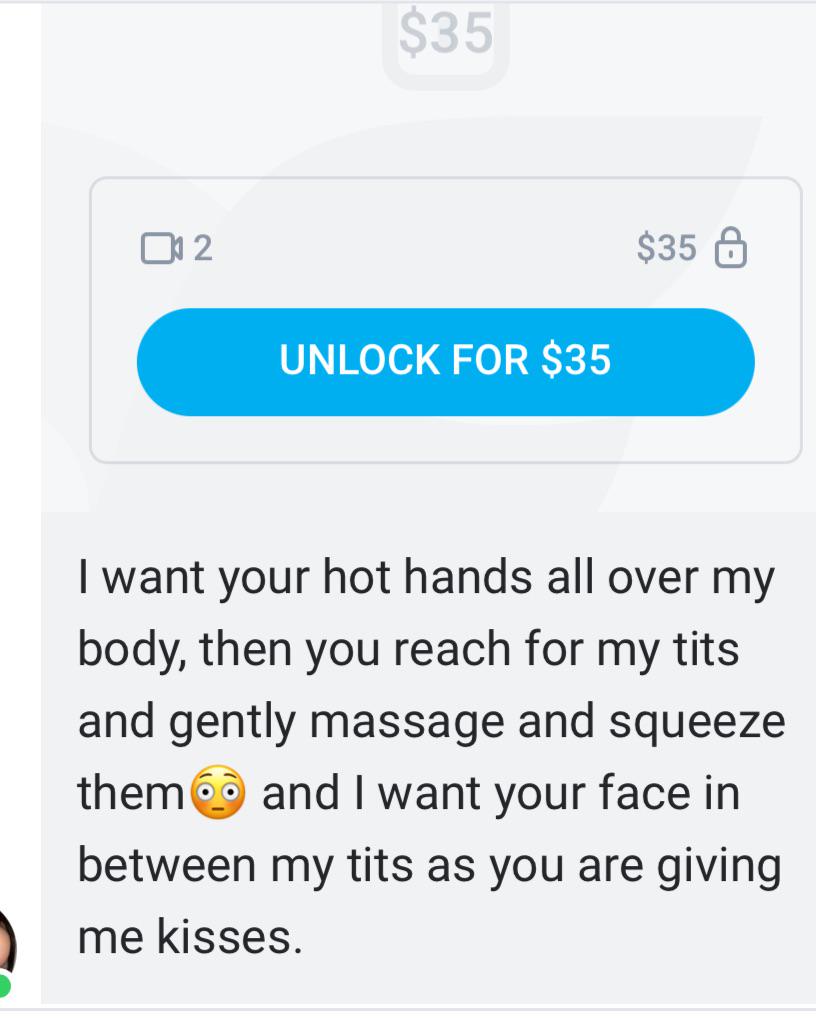 Charging 35 for 2 vids of “nude” : lucymelons